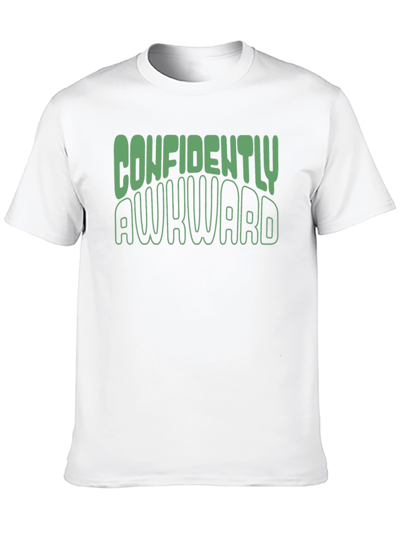 Black Confidently Awkward Graphic Tee - Soft Cotton Blend view 10