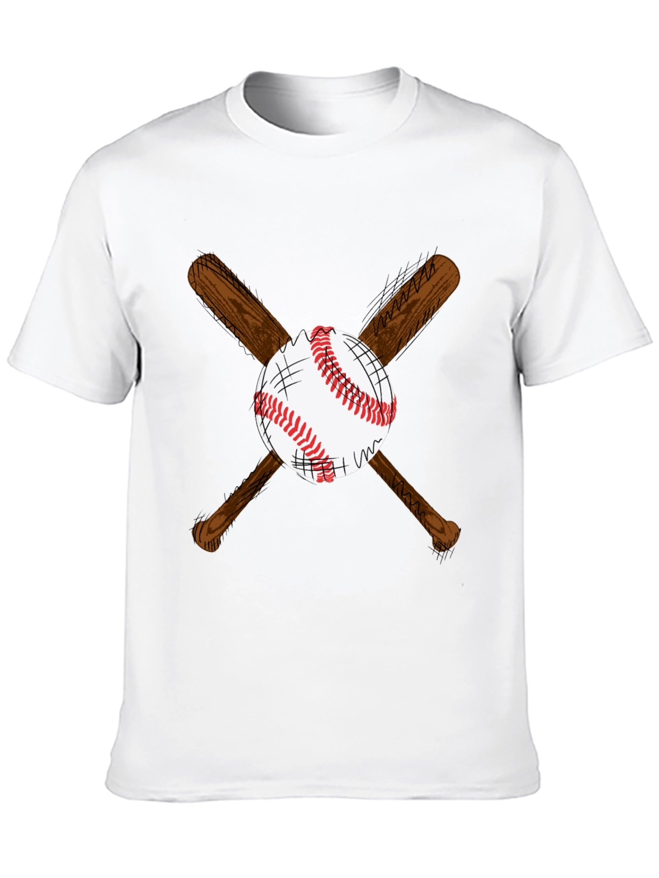 Black Baseball Bats and Ball Graphic T-Shirt view 10