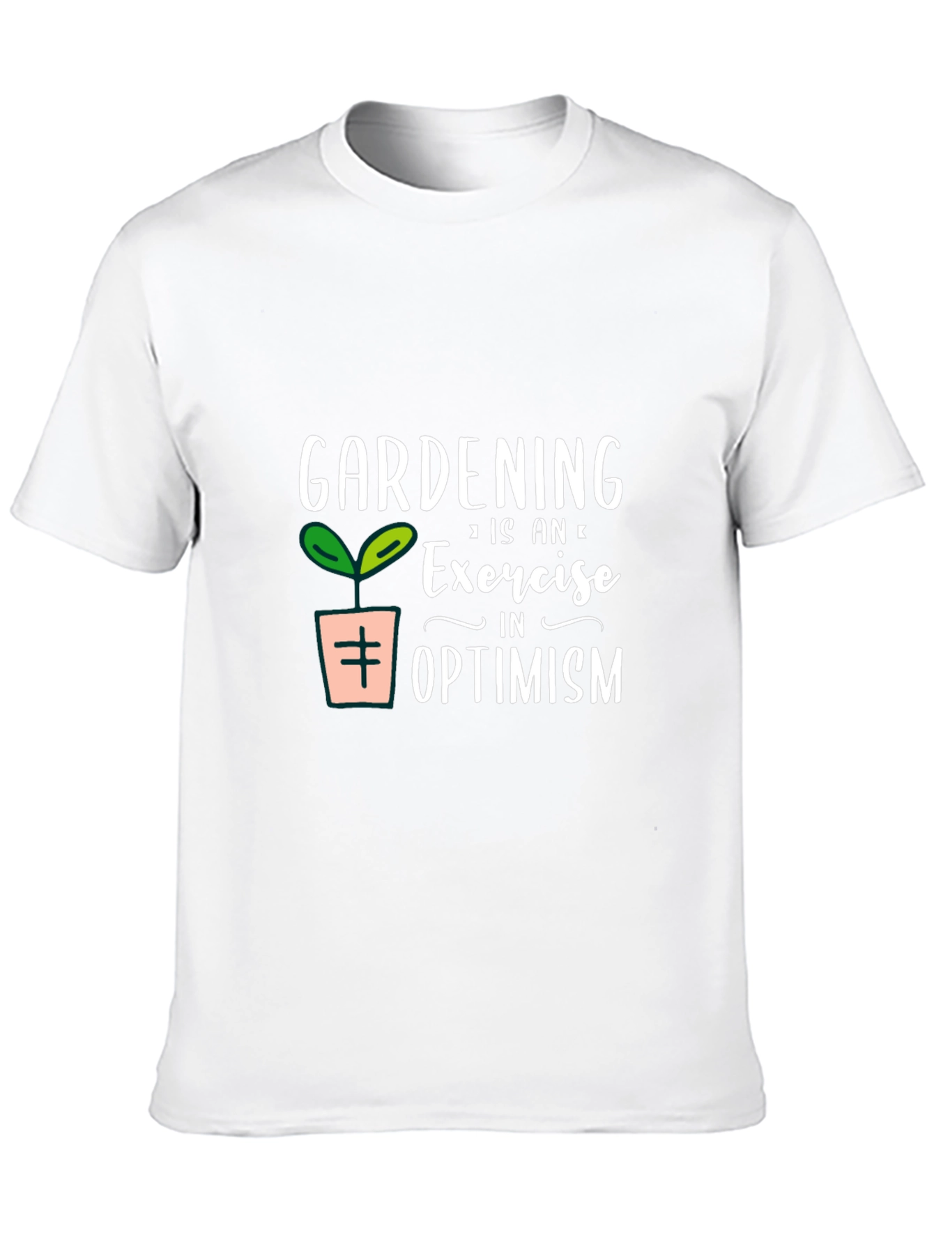 Gardening Optimism Graphic Tee - Black Cotton - 10