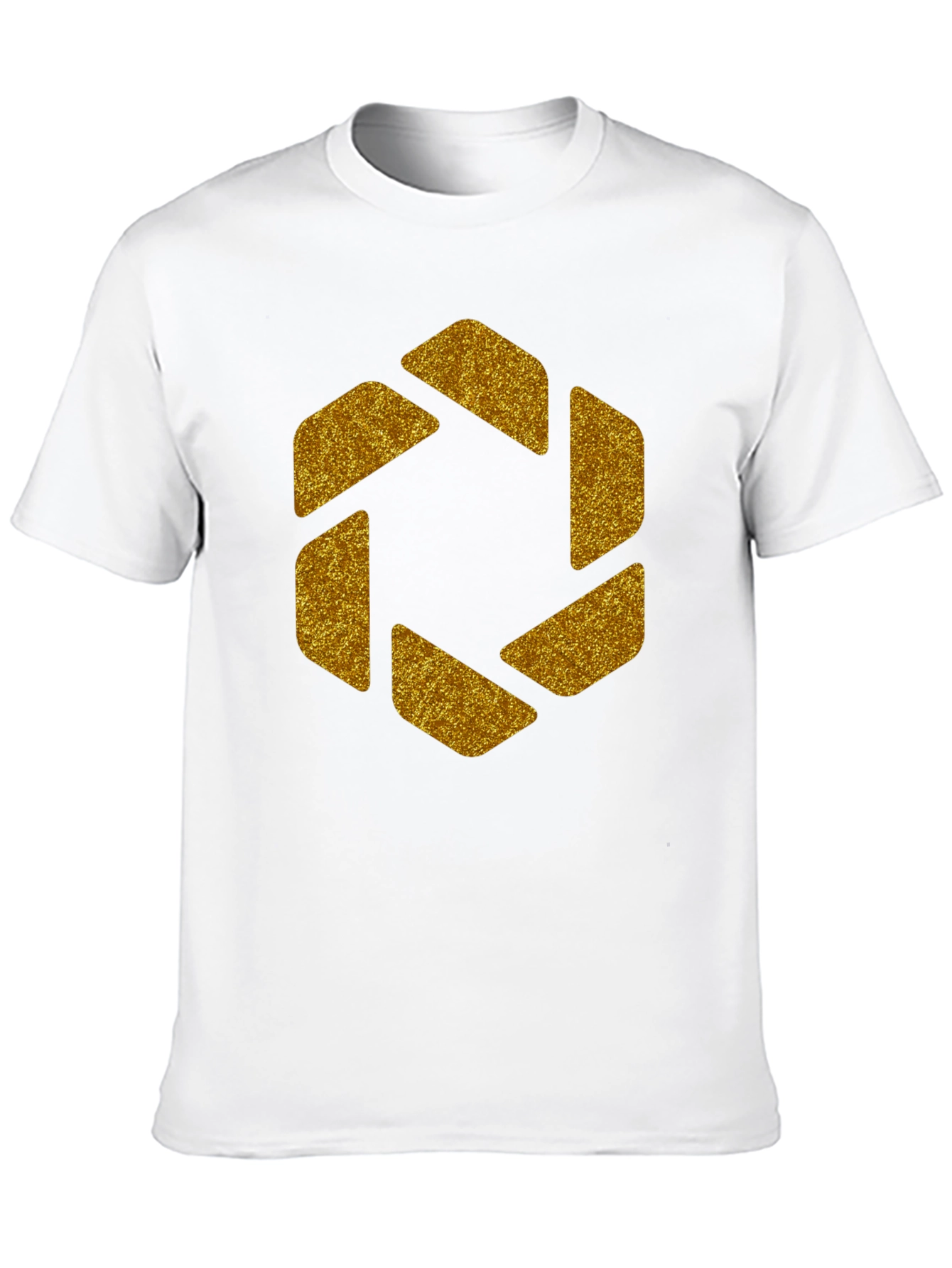 Geometric Gold Aperture Graphic Tee - Black - 10