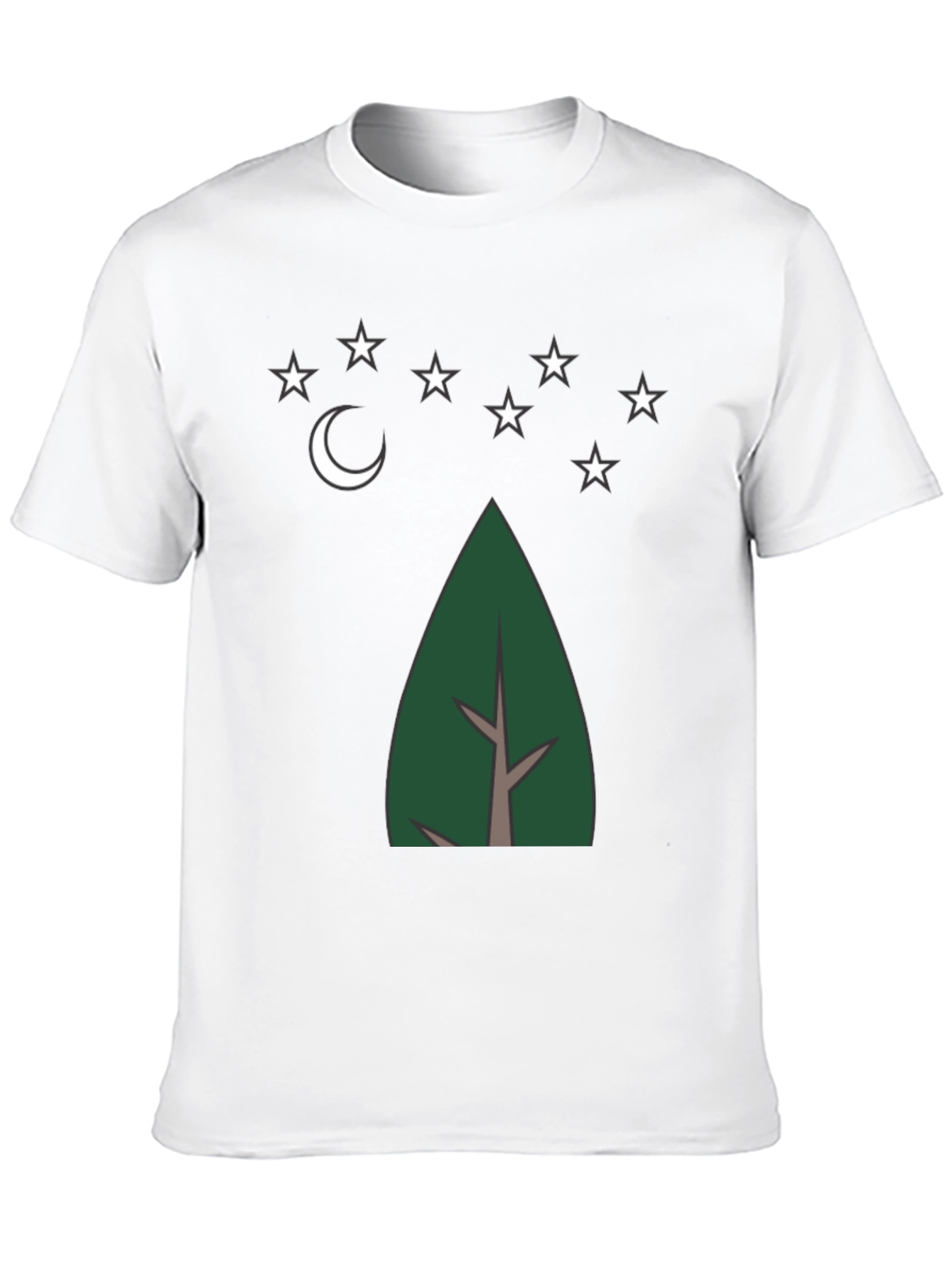 Black Nature's Night Tee - Tree, Moon, and Stars Design view 10