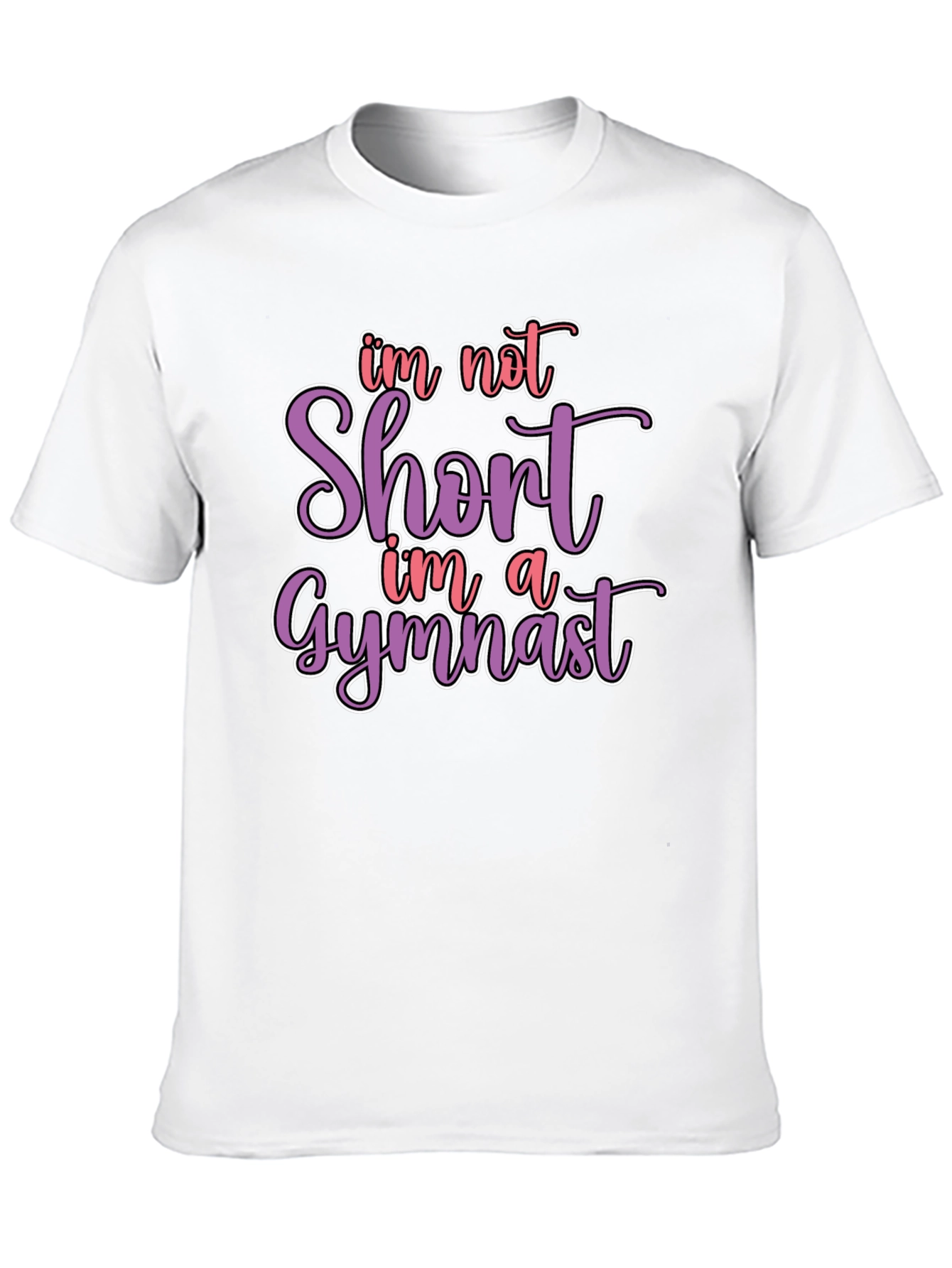 Black Gymnast T-Shirt - I'm Not Short view 10