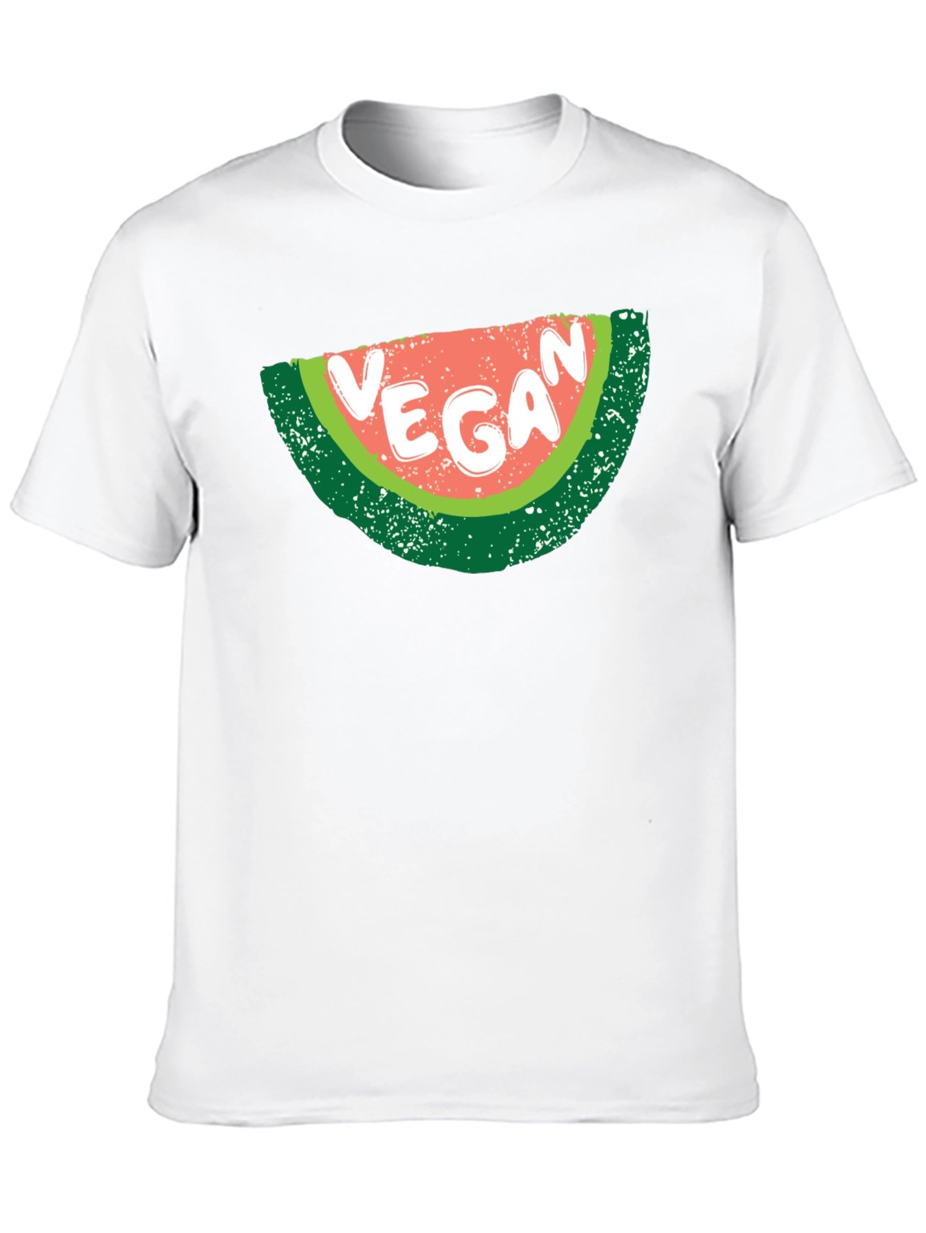 Black Vegan Watermelon Graphic T-Shirt - Unisex Black Tee view 10