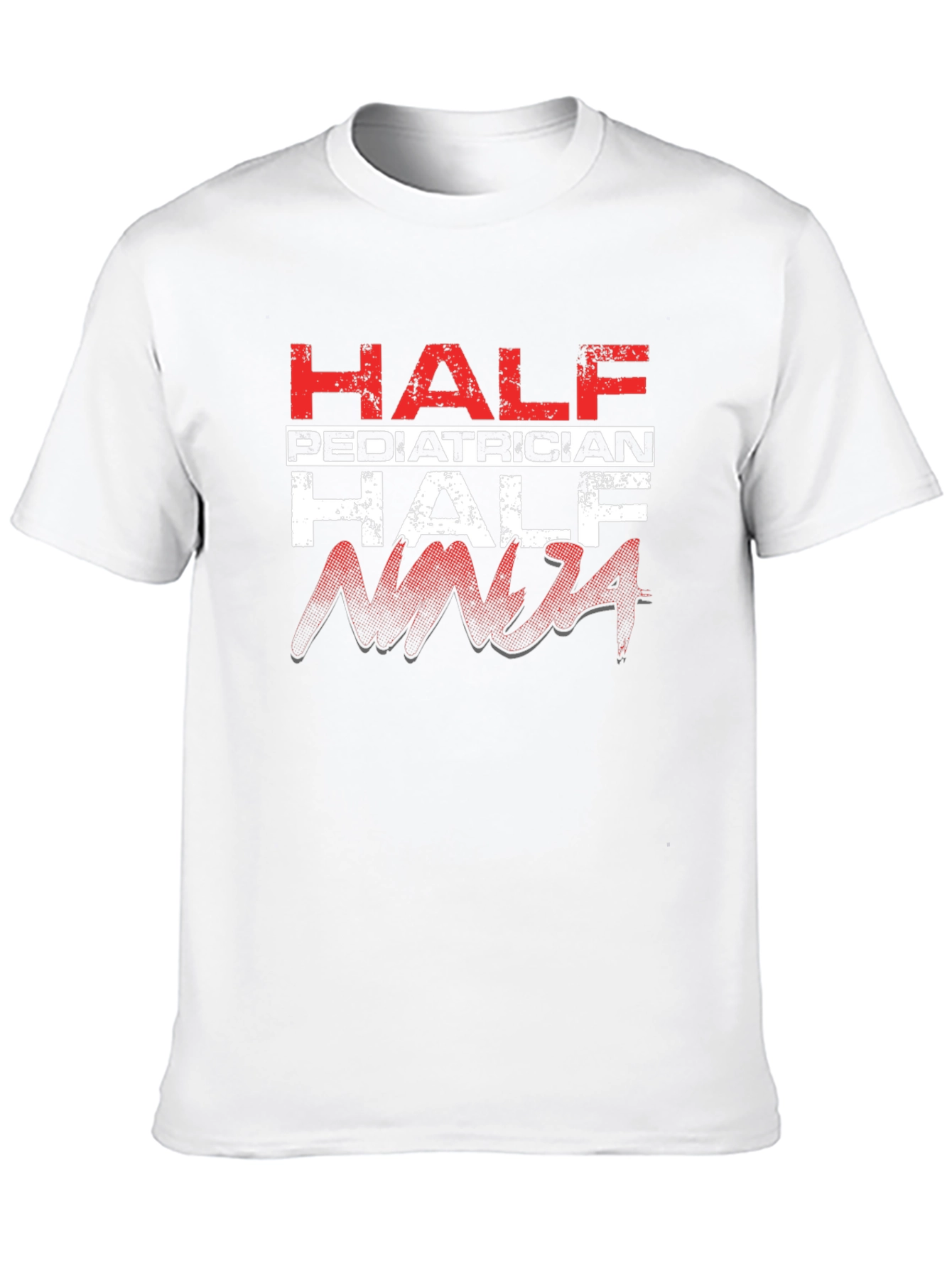 Black Half Pediatrician Half Ninja Graphic Tee view 10