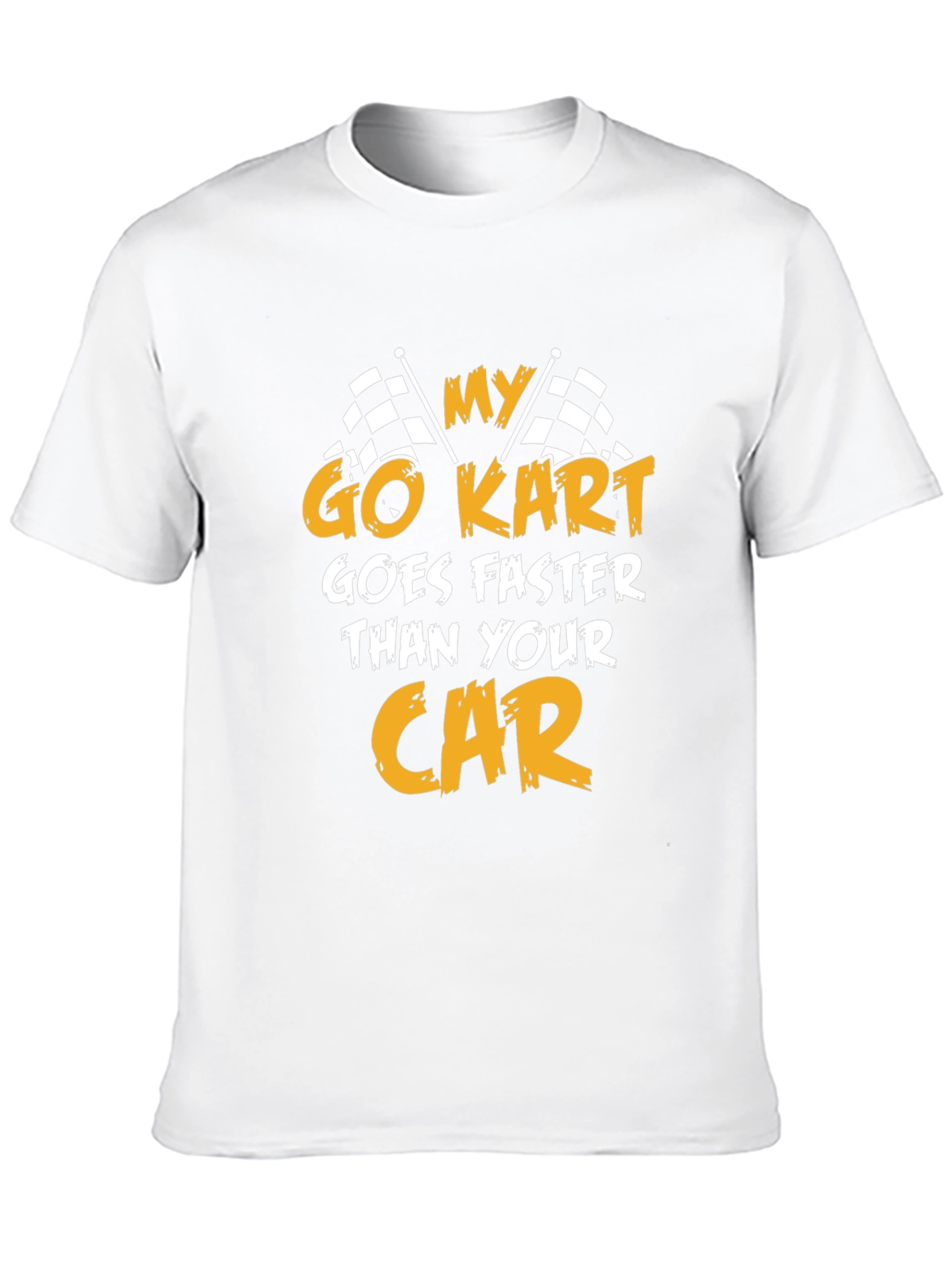 Black Go Kart Faster Than Your Car T-Shirt - Racing Tee view 10