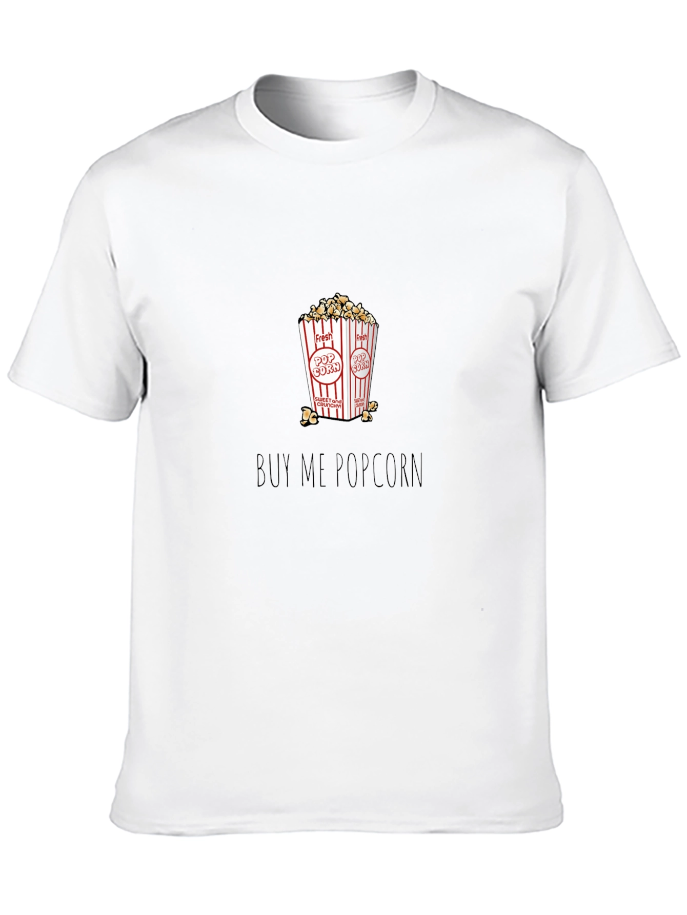 Black Buy Me Popcorn Graphic Tee - Casual Comfort view 10