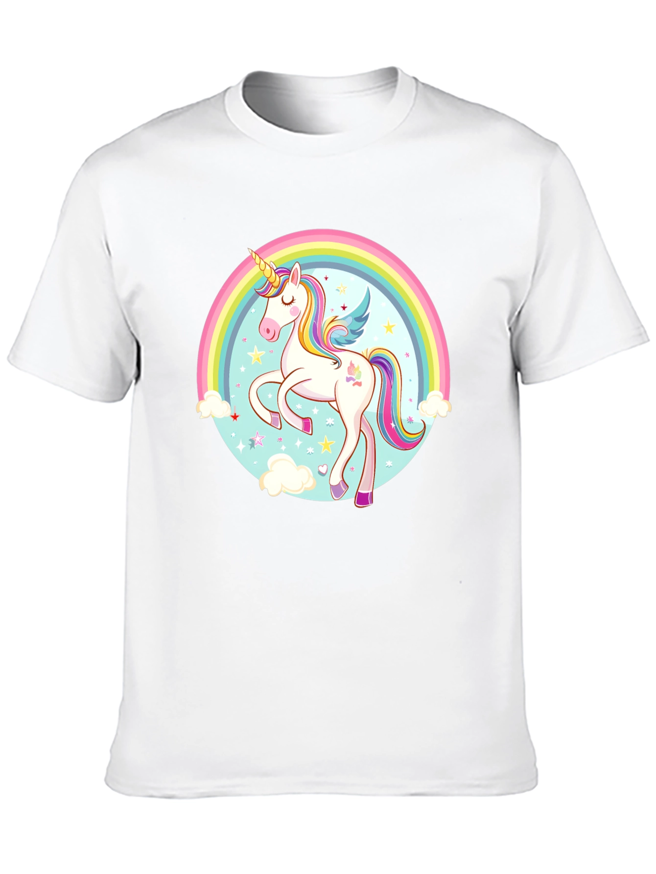 Black Unicorn Rainbow Graphic Tee view 10