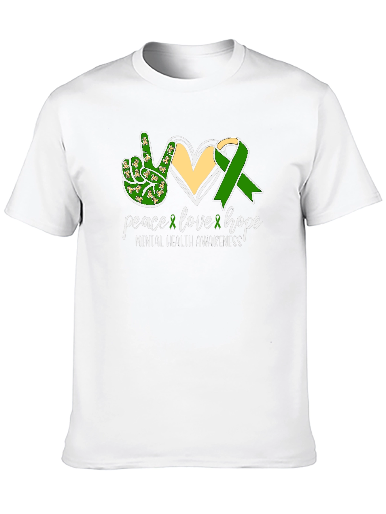 Black Mental Health Awareness T-Shirt Peace Love Hope  view 10