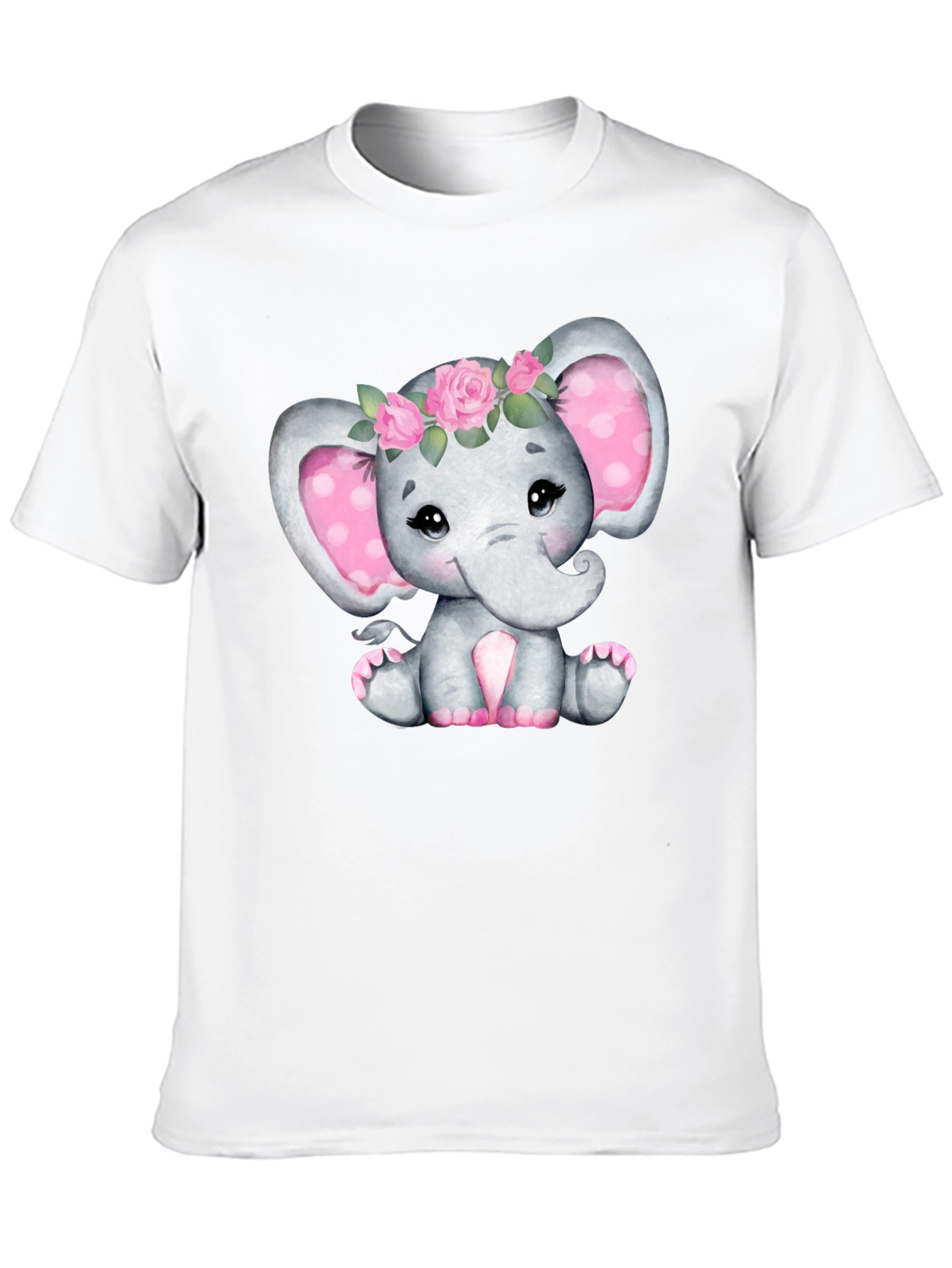 Black Cute Elephant Tee view 10
