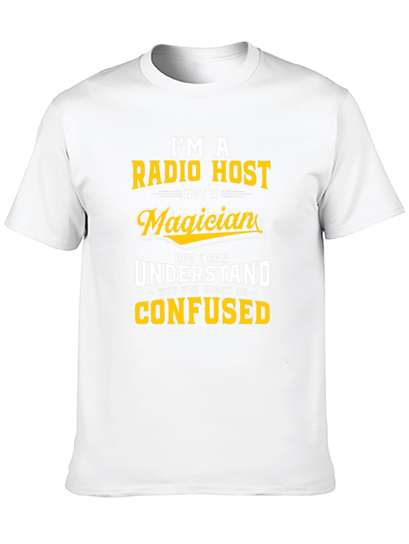 Black Radio Host T-Shirt - Magician Funny Tee view 10