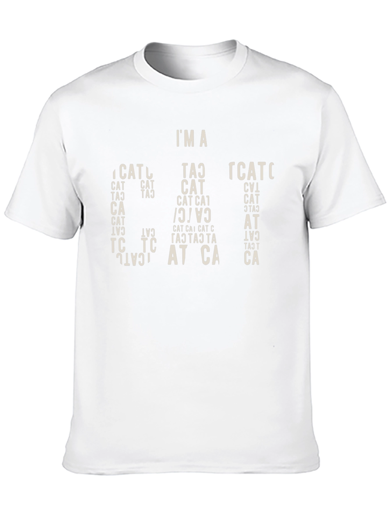 Black I'm A Cat T-Shirt - Graphic Tee - Novelty Cat Lover Gift view 10