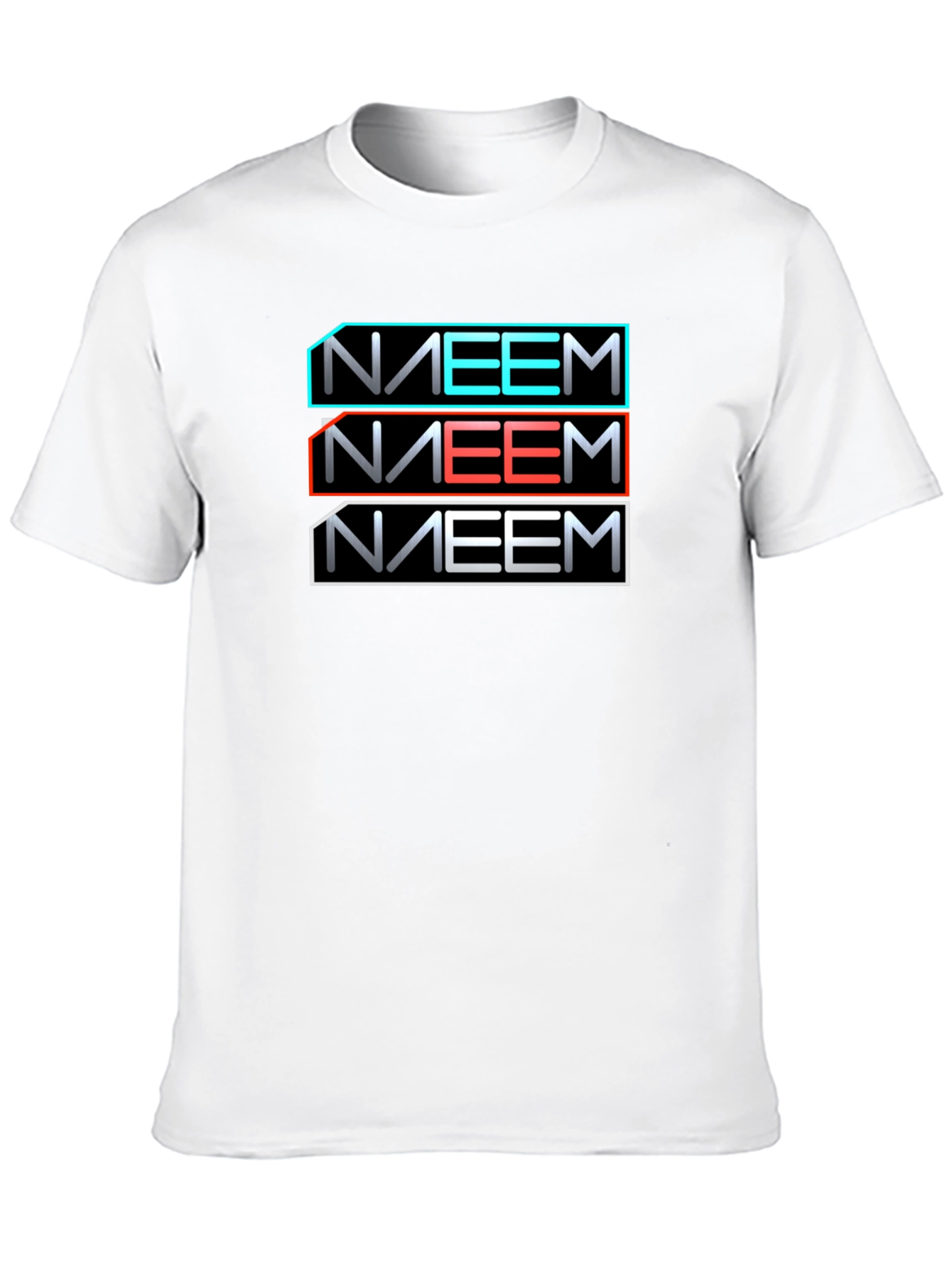 Black Retro Name Graphic Black T-Shirt view 10