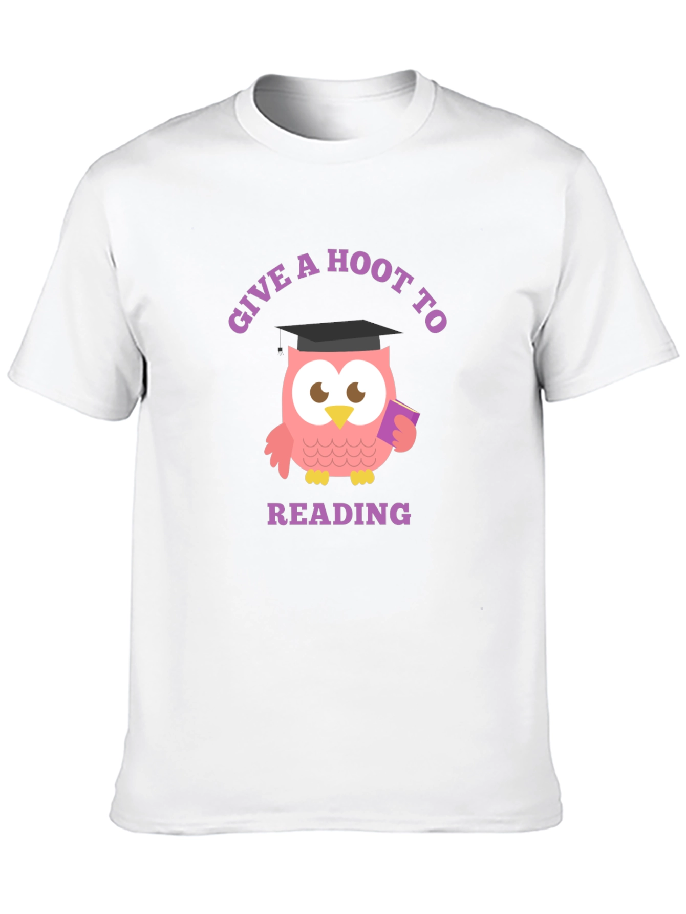 Give a Hoot to Reading Black T-Shirt - 10