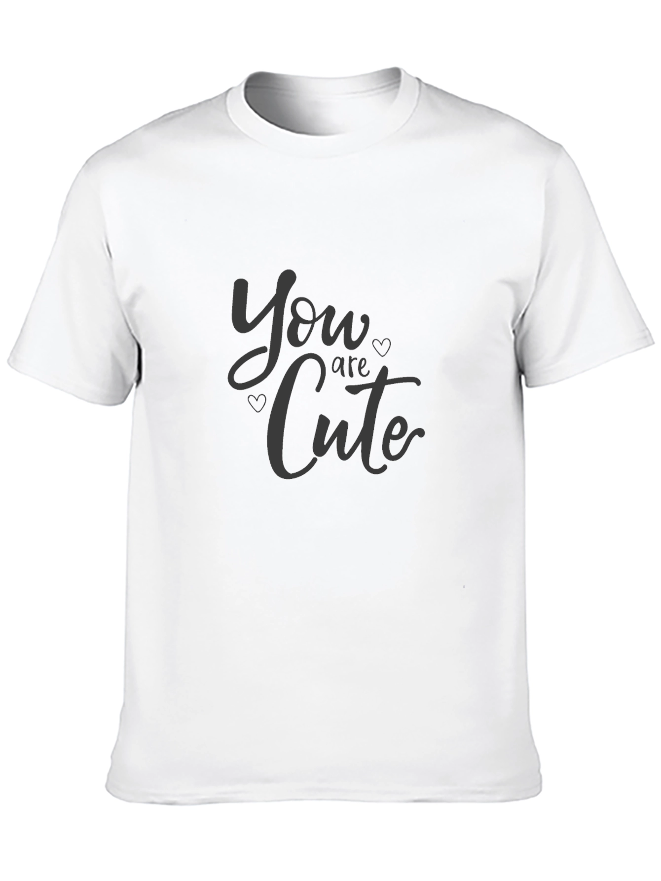 Black You Are Cute Graphic Tee - Soft Cotton Blend Shirt view 10