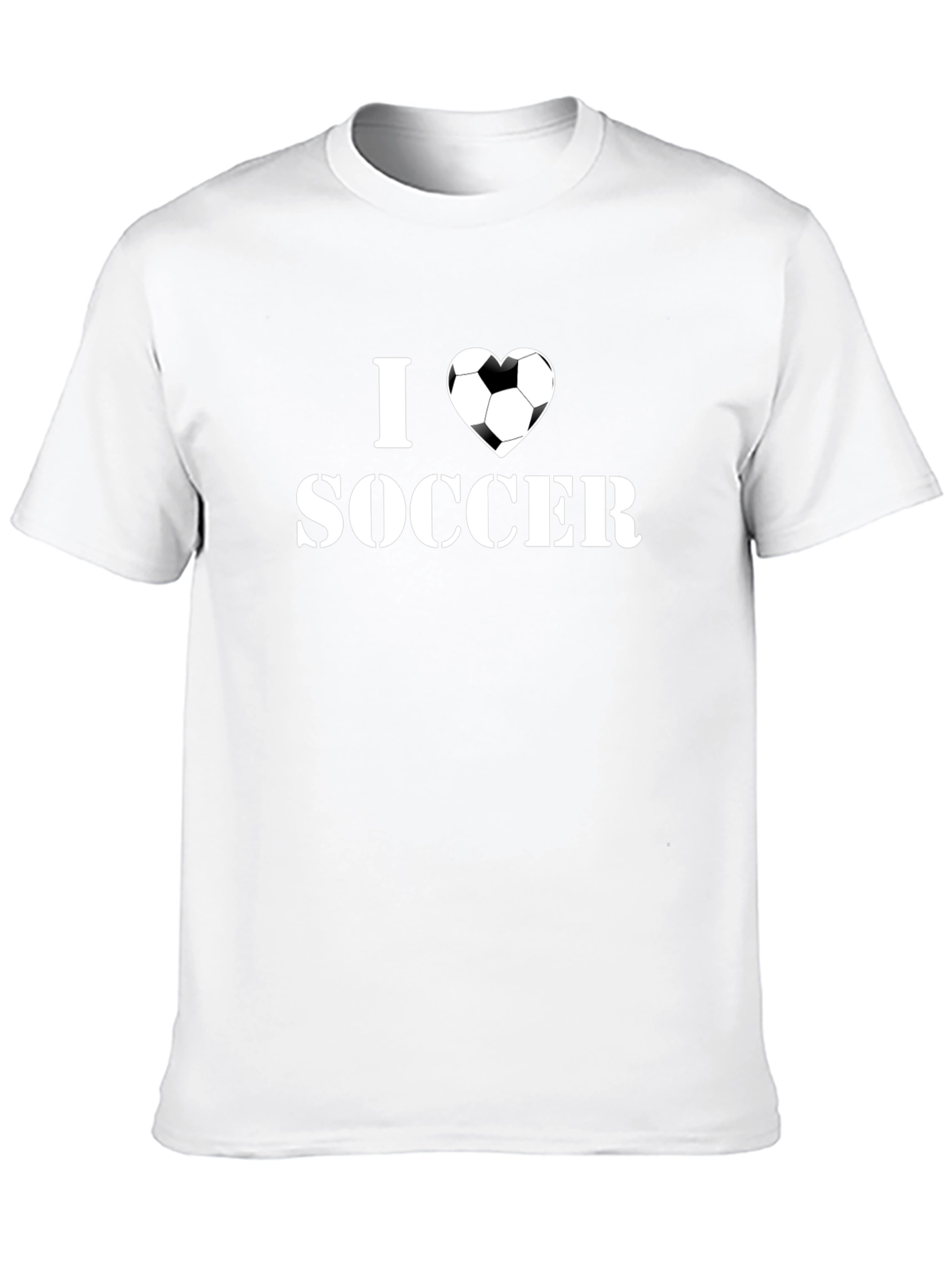 Black I Heart Soccer T-Shirt - Black Graphic Tee view 10