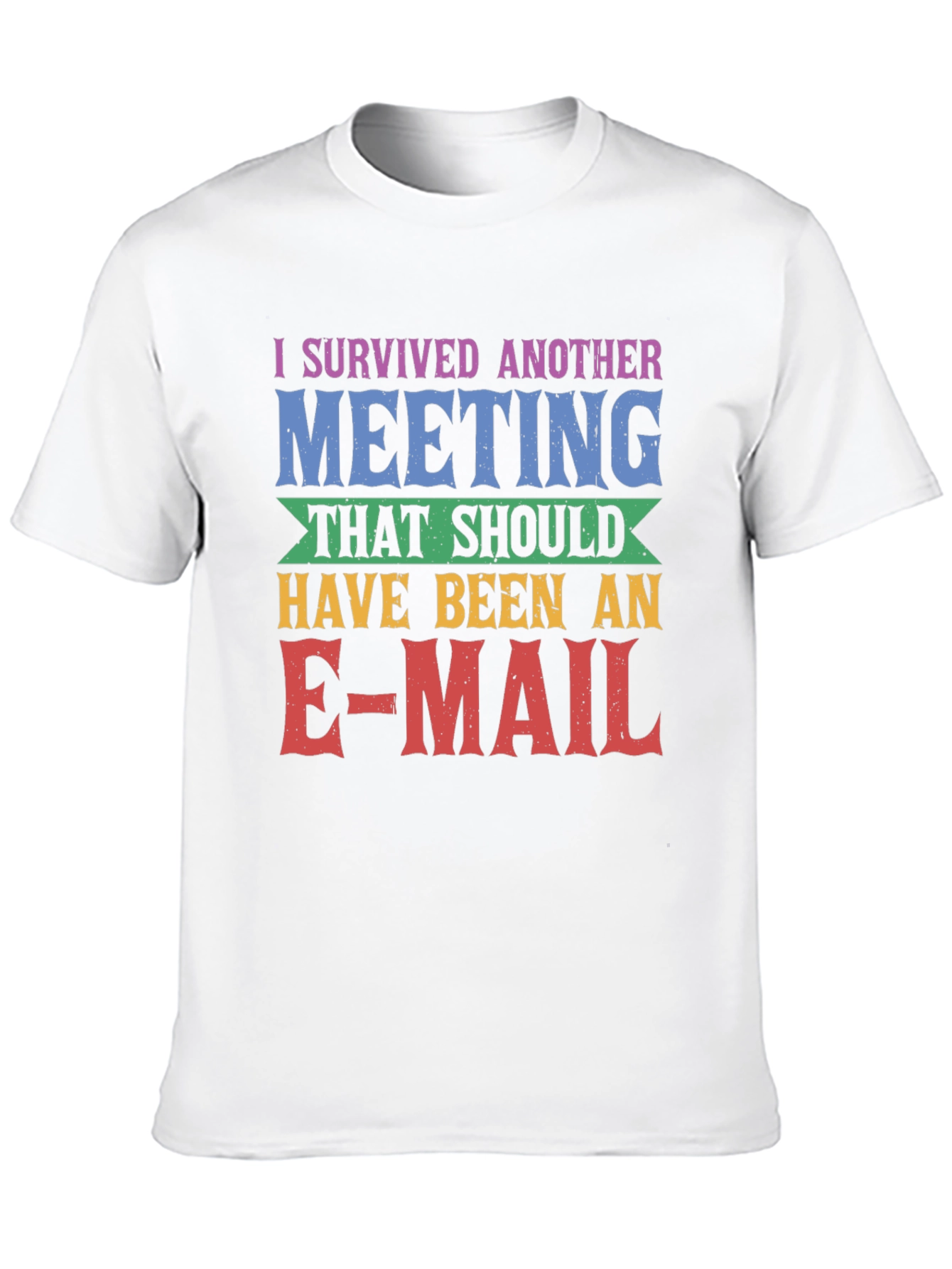 Black I Survived Another Meeting T-Shirt view 10