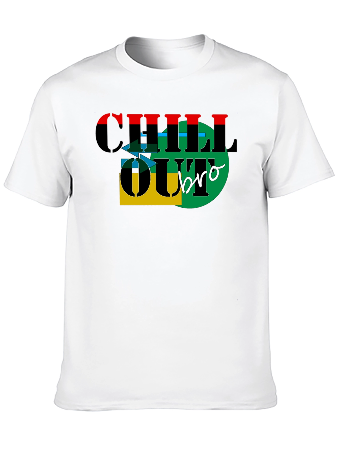 Black Chill Out Bro Graphic T-Shirt view 10
