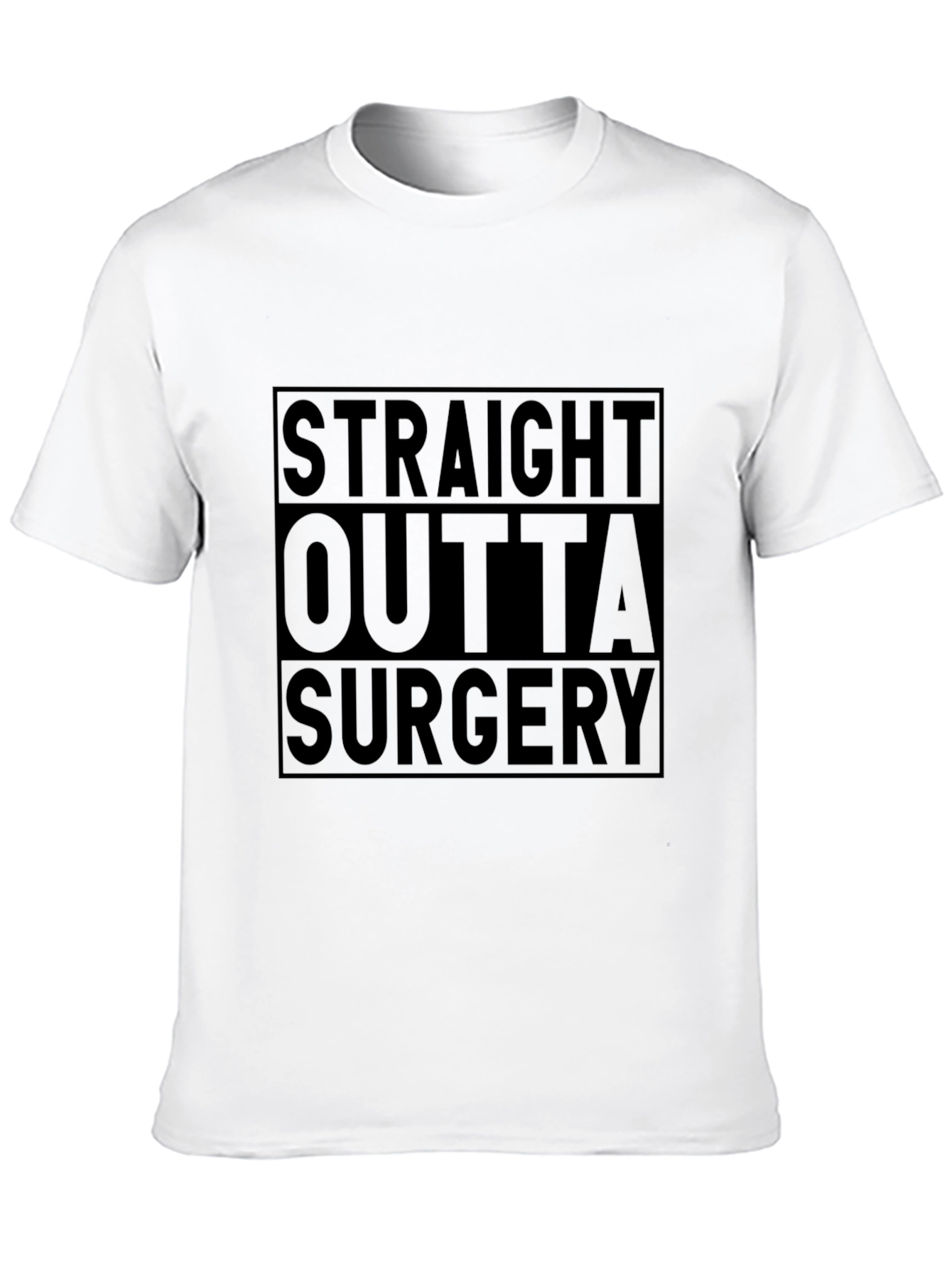 Black Straight Outta Surgery Funny T-Shirt view 10