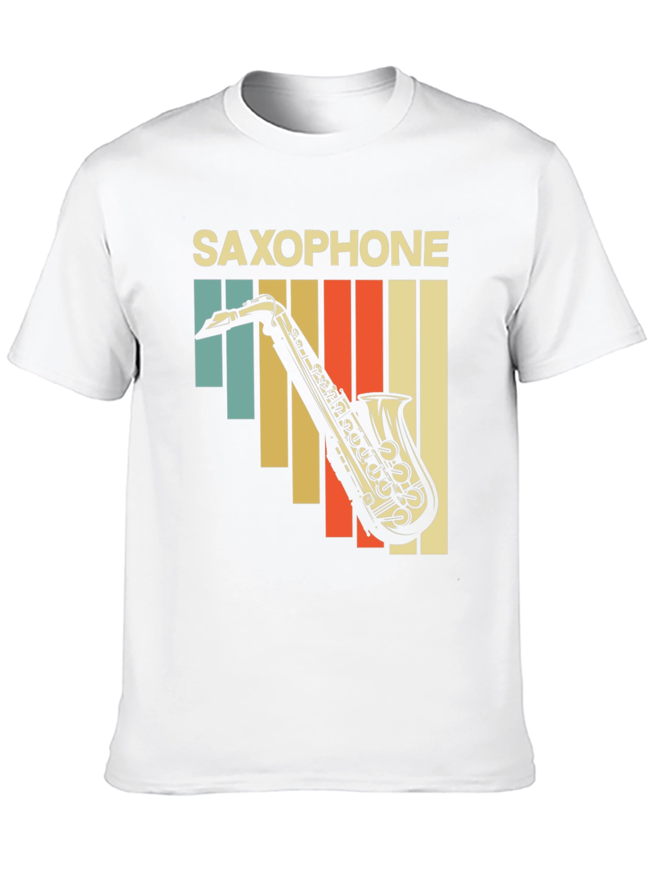 Black Retro Saxophone Graphic T-Shirt - Vintage Style Music Tee view 10