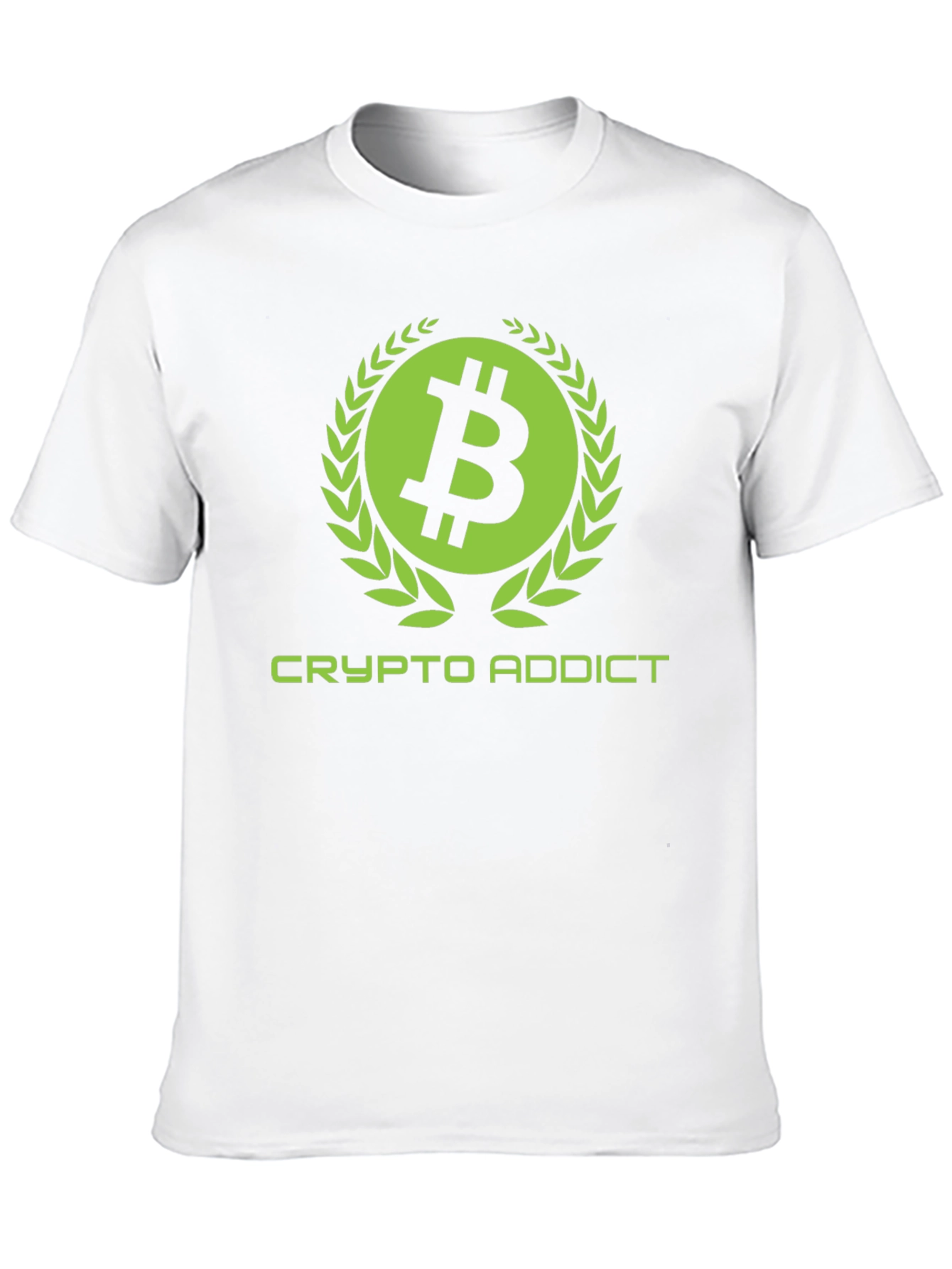 Black Crypto Addict Black T-Shirt with Bitcoin Design view 10