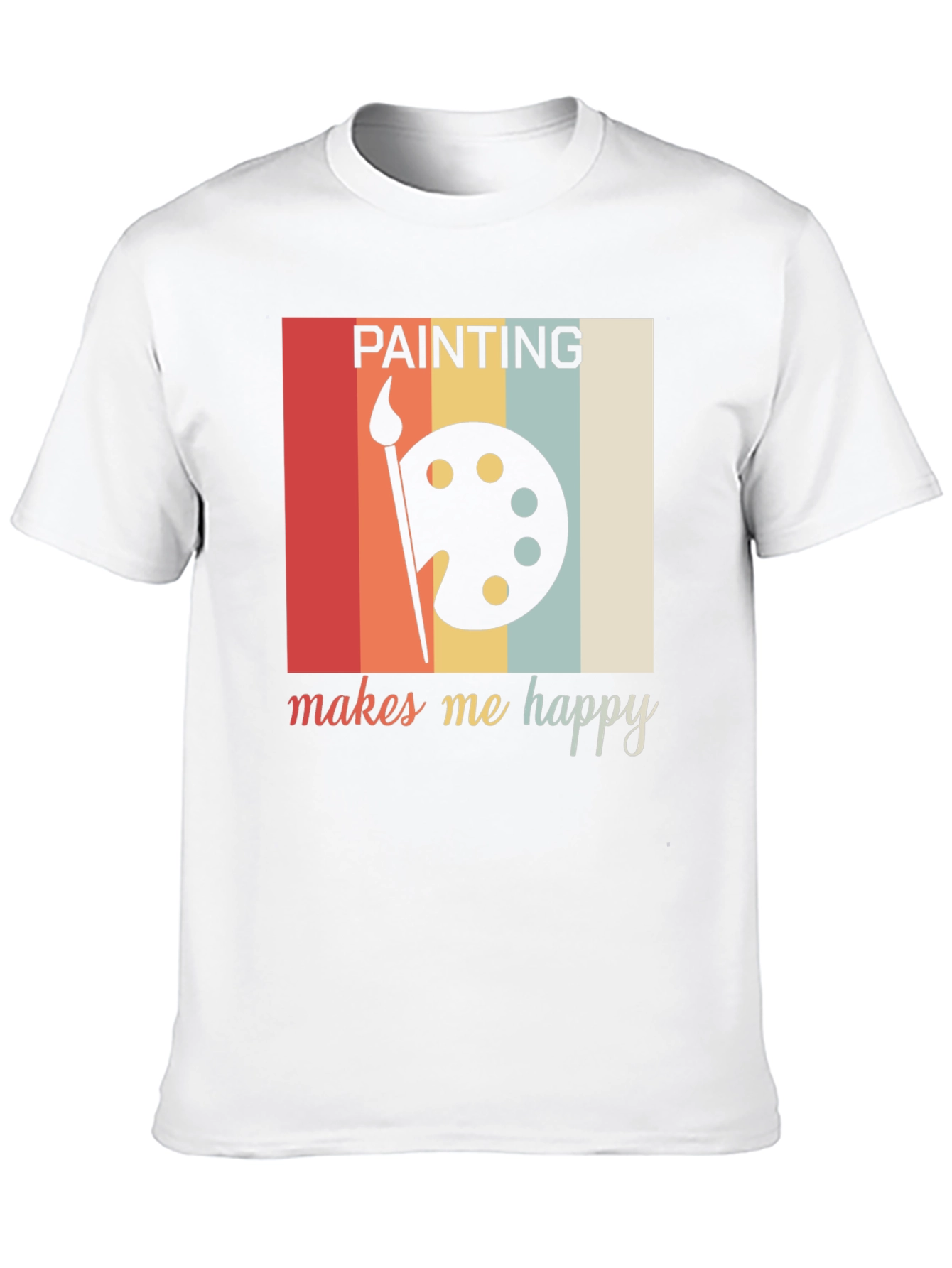 Black Painting Makes Me Happy Graphic Tee view 10
