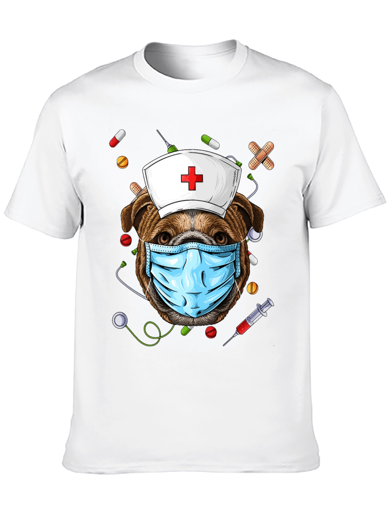 Black Nurse Dog T-Shirt - Healthcare Hero view 10