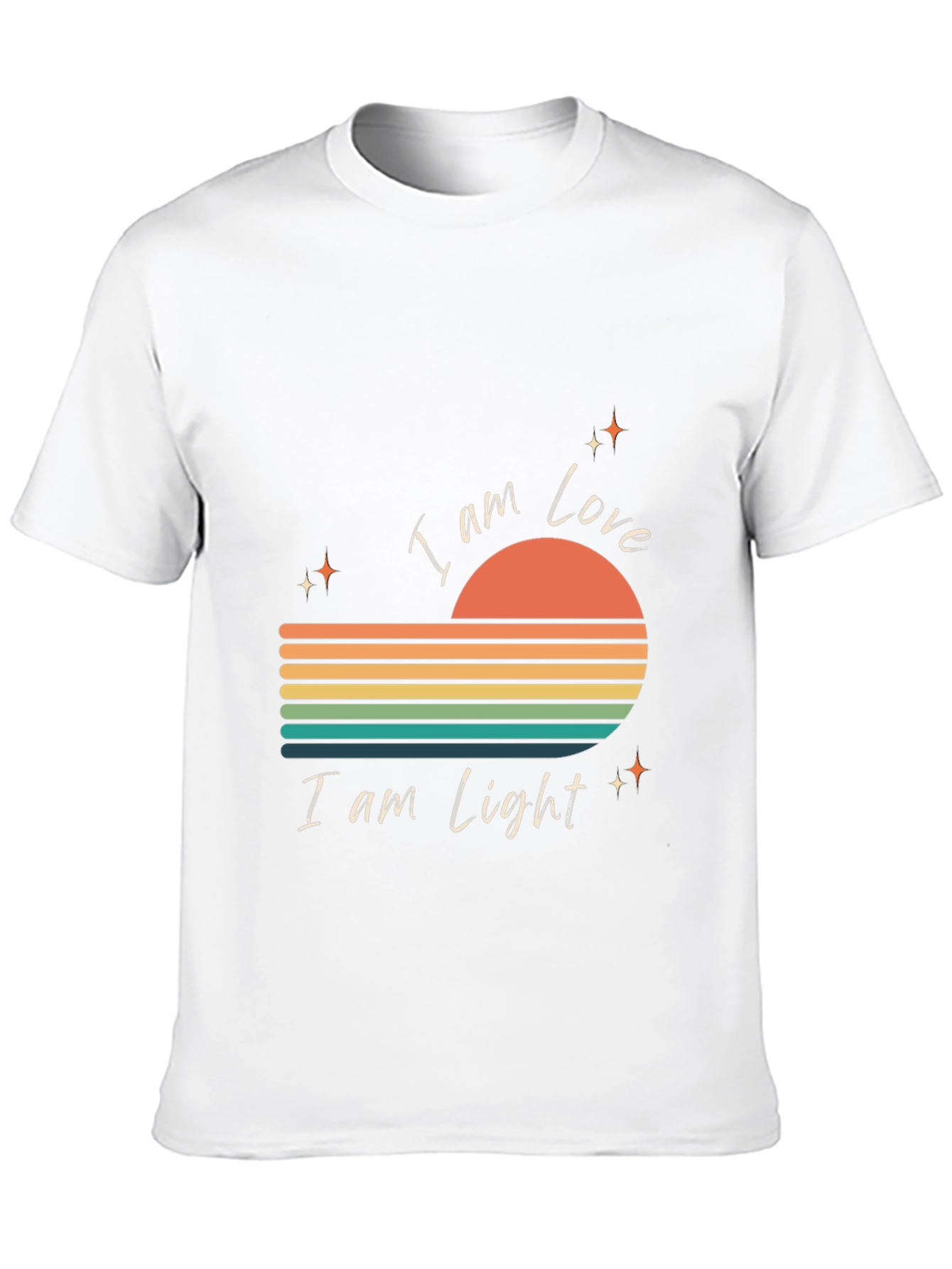 Black I Am Love I Am Light Retro Graphic Tee view 10