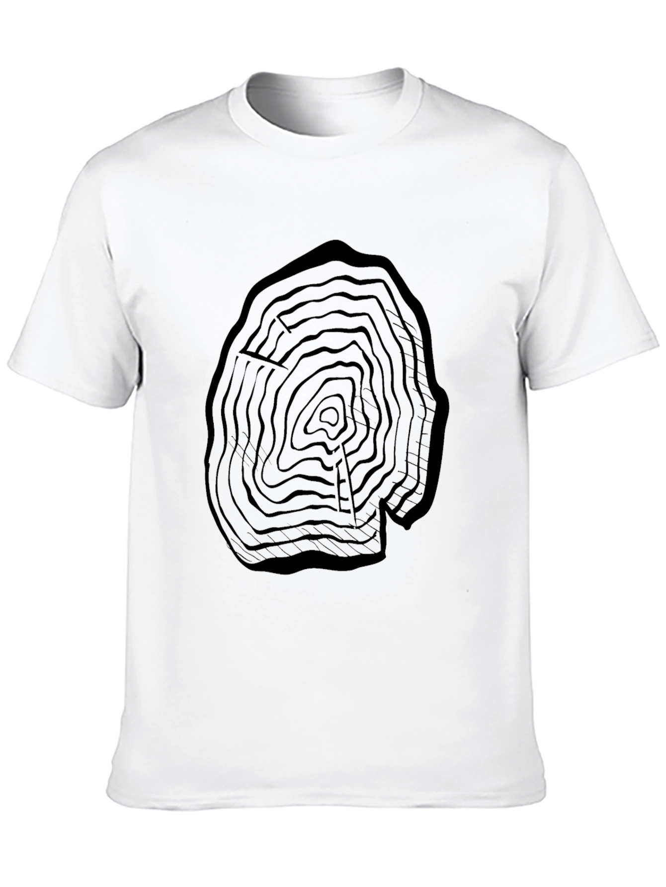 Black Tree Ring Graphic T-Shirt - Nature Inspired Tee view 10