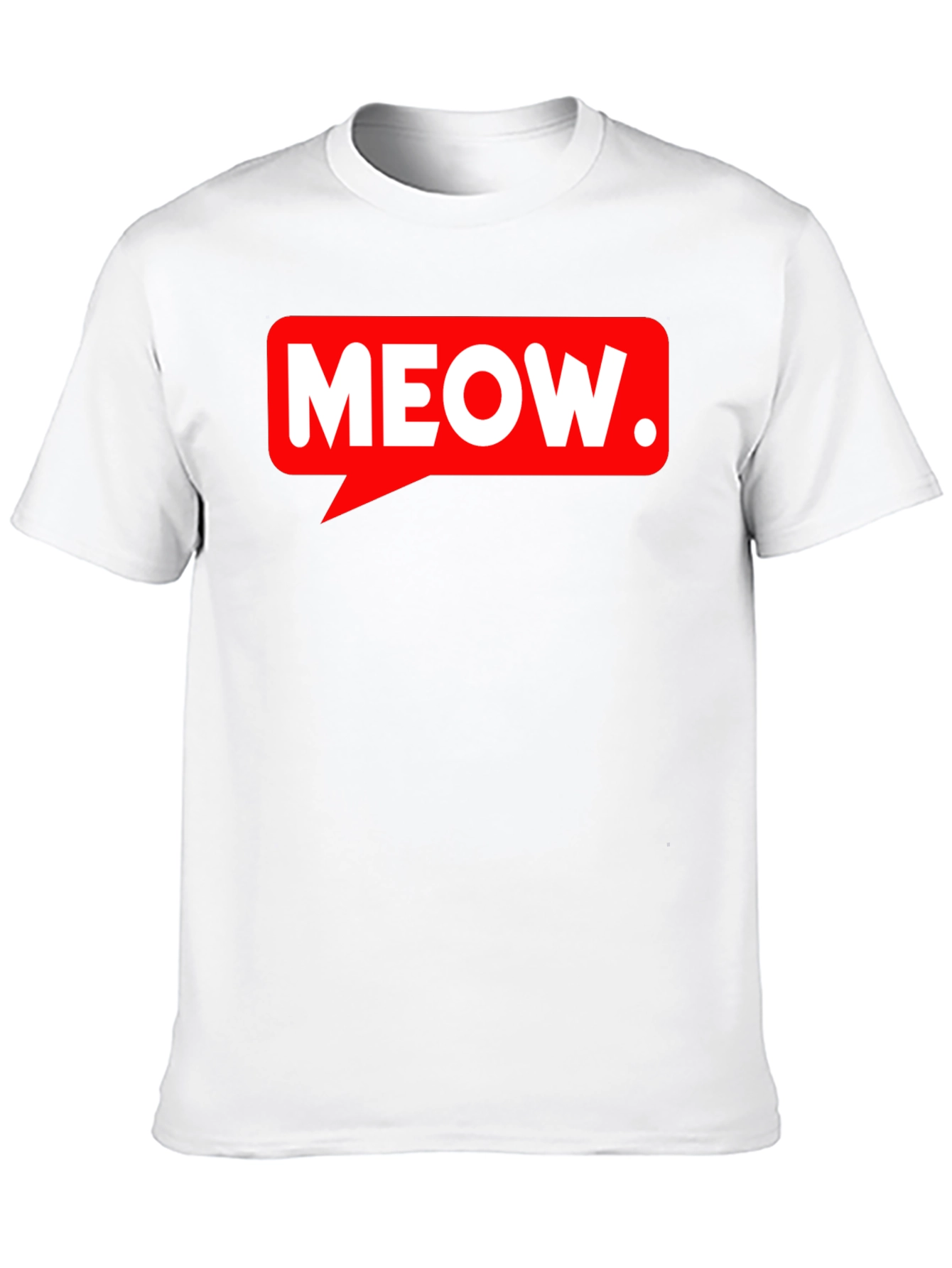 Black Meow Speech Bubble Black T-Shirt view 10