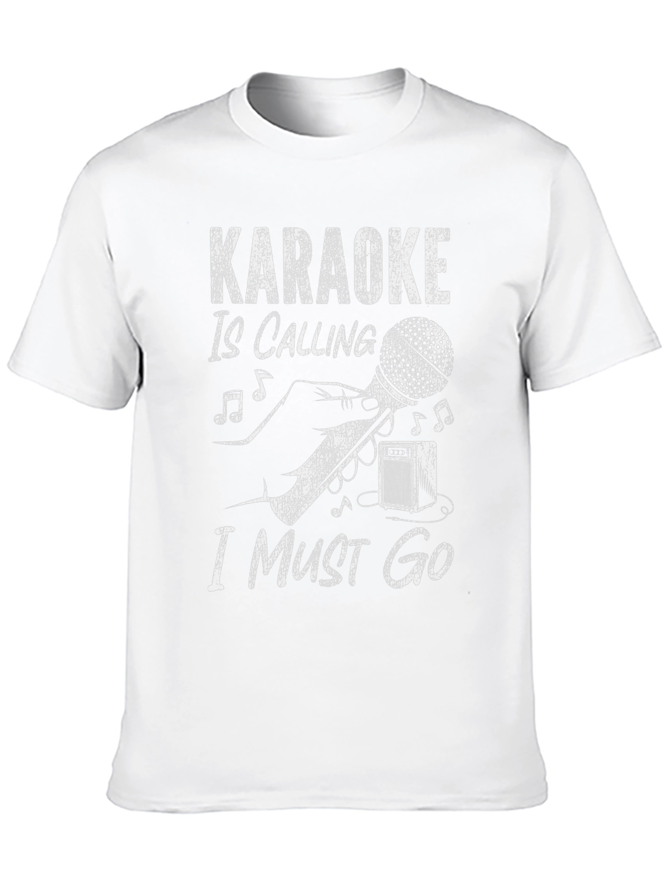 Black Karaoke Calling T-Shirt: Music Lover's Graphic Tee view 10