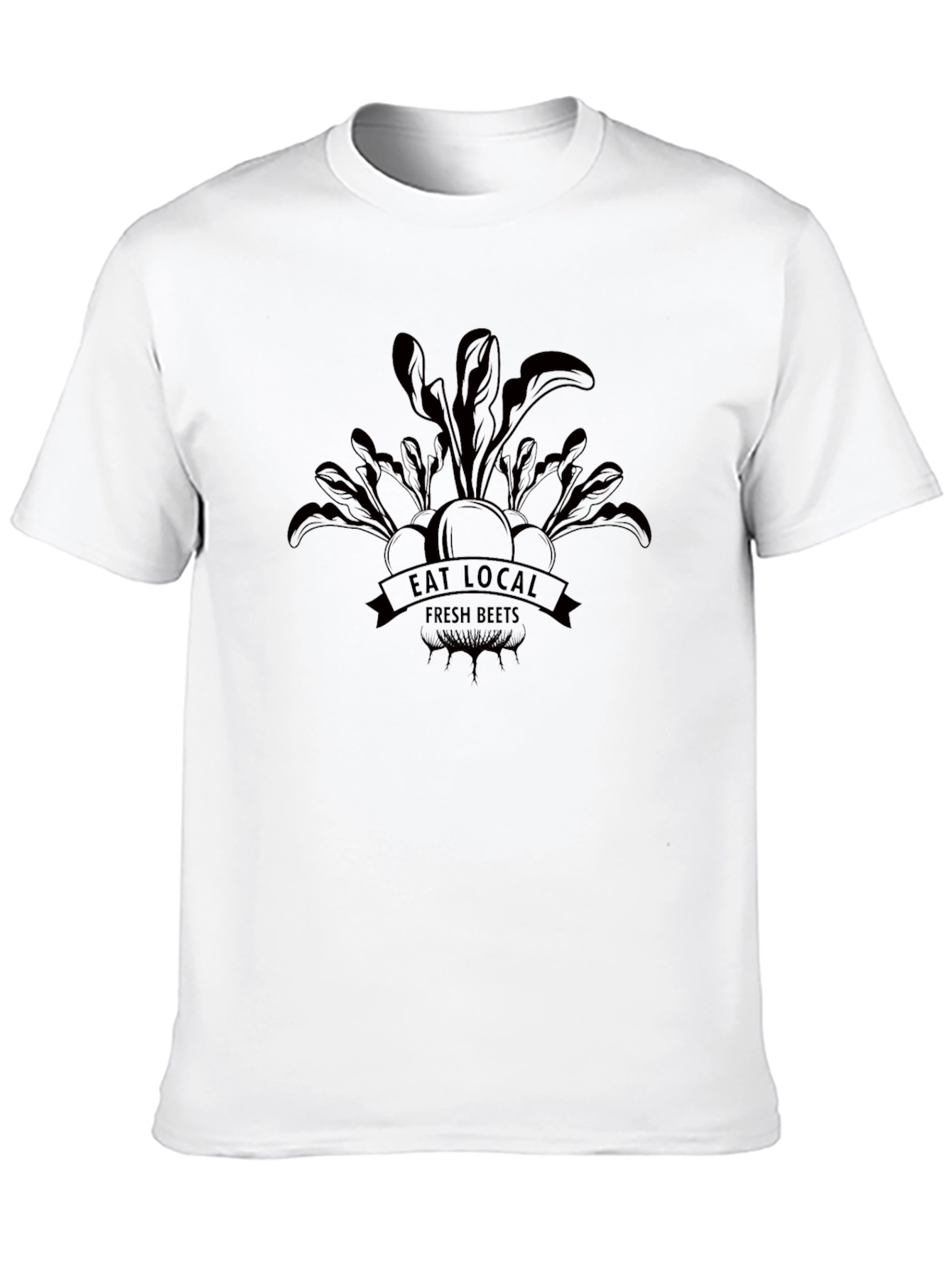 Black Eat Local Fresh Beets Graphic T-Shirt view 10