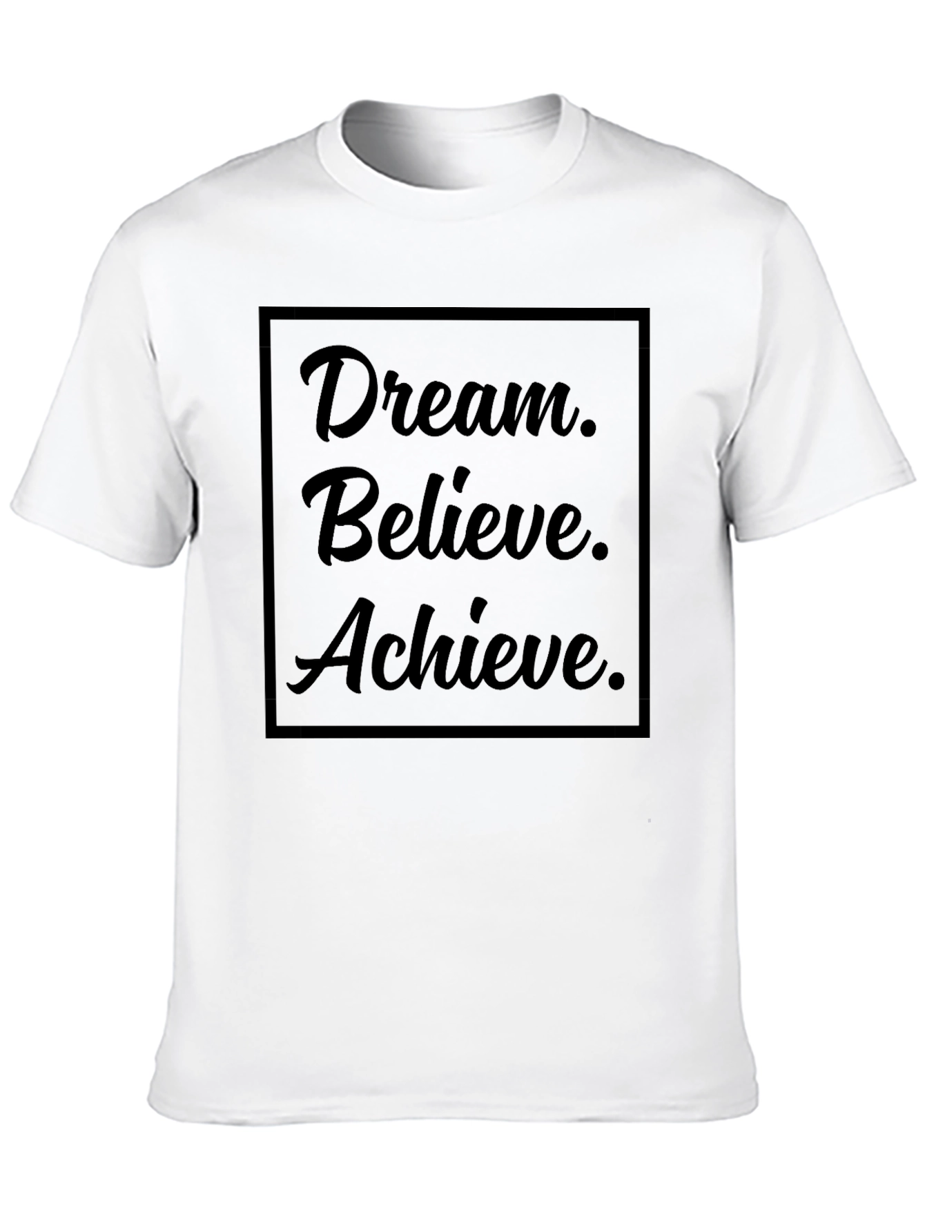 Black Dream Believe Achieve Graphic Tee view 10