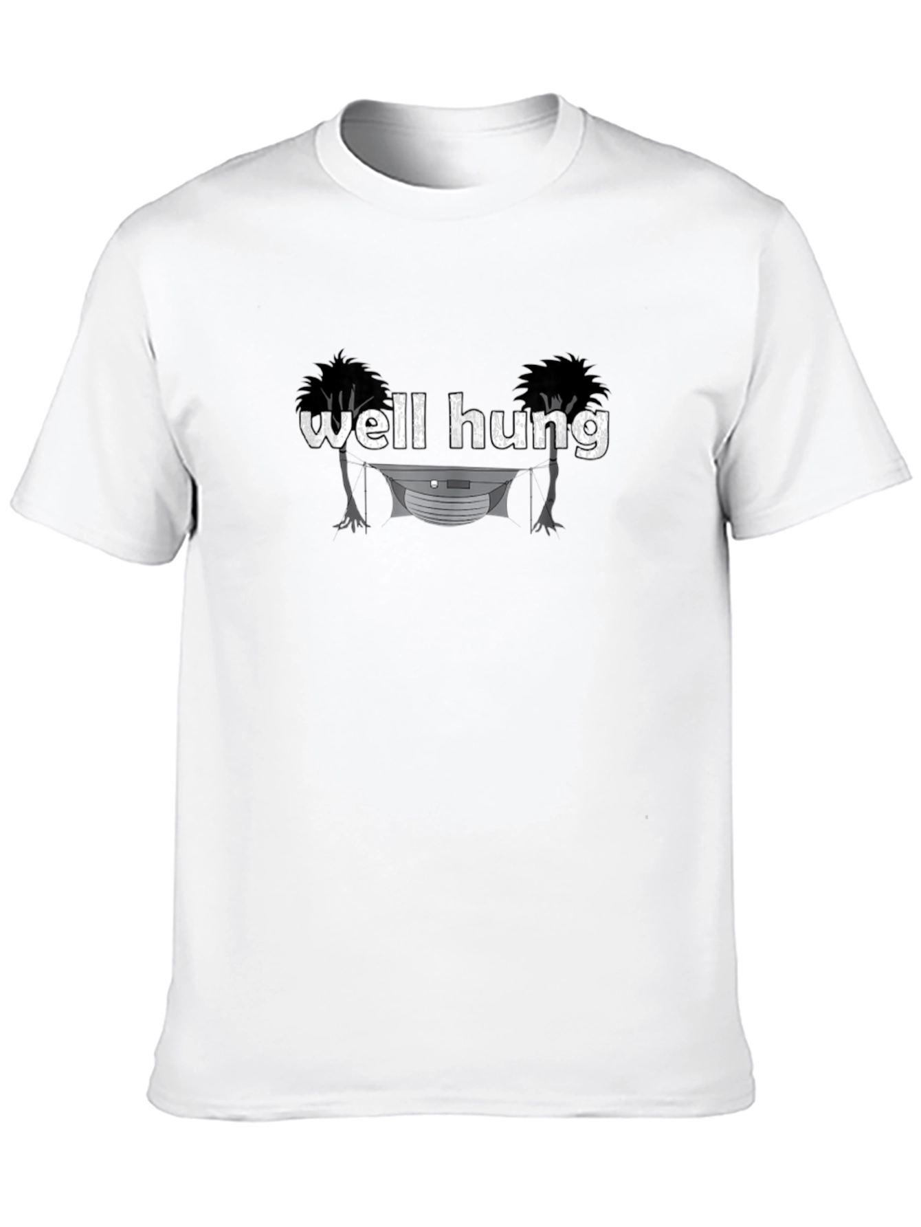 Black Well Hung Hammock T-Shirt - Funny Graphic Tee view 10