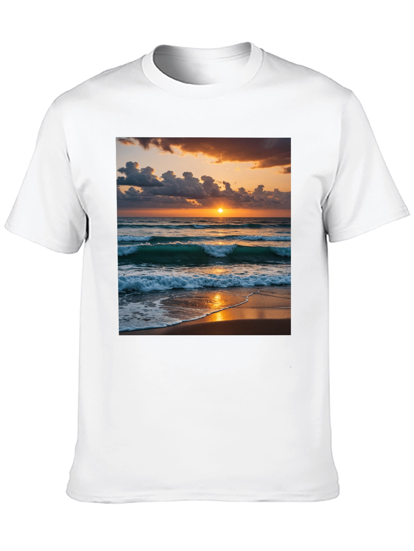 Black Sunset Beach T-Shirt view 10