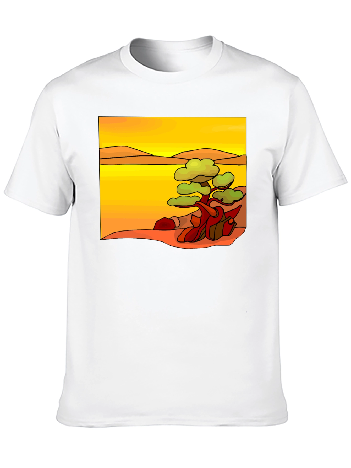 Black Nature Art Print Black T-Shirt view 10