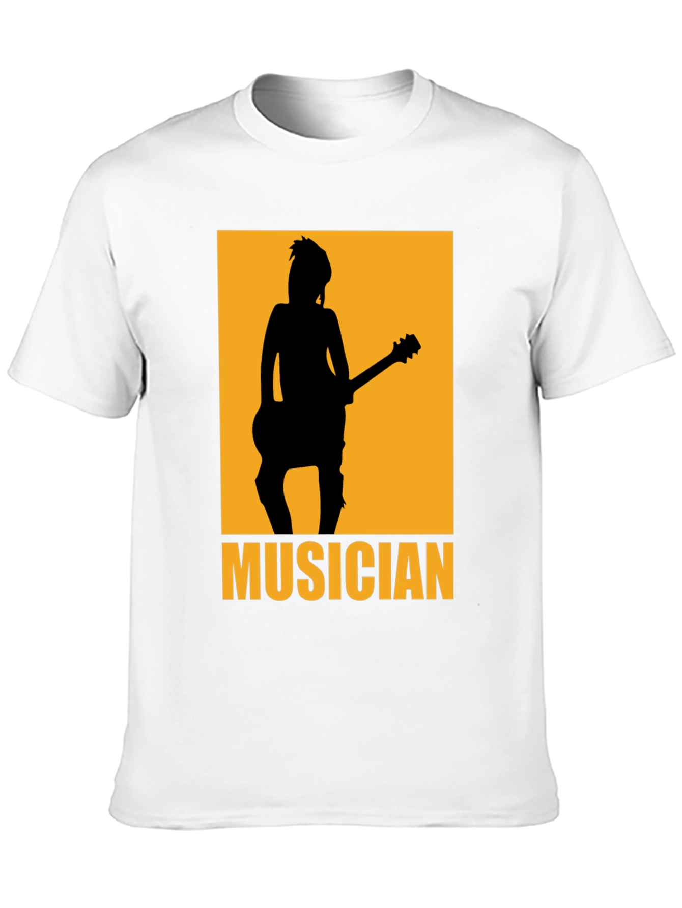 Black Musician Silhouette Graphic T-Shirt - Black view 10
