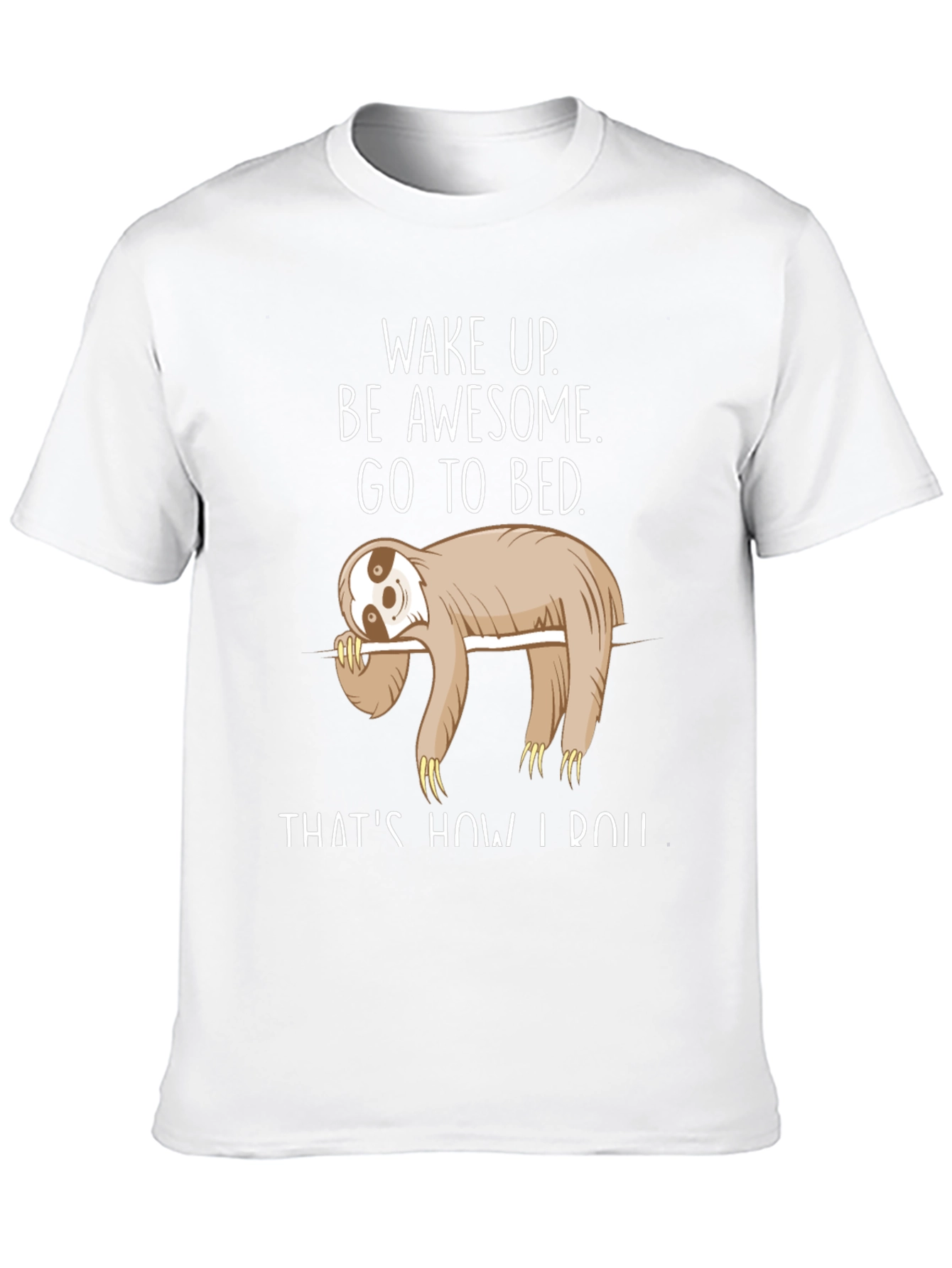 Black Sloth Wake Up T-Shirt - Funny Sleepy Animal Tee view 10