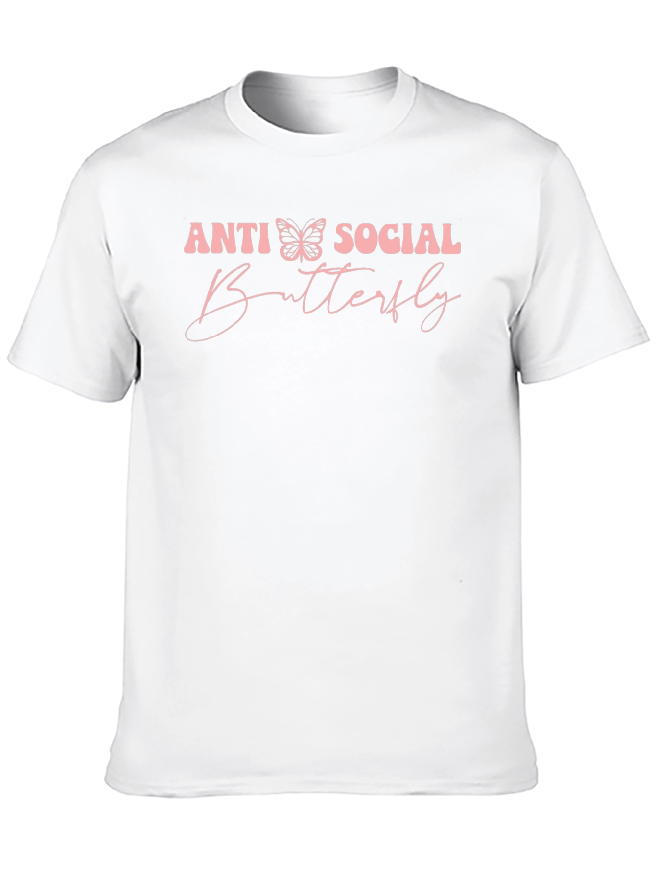 Black Anti Social Butterfly Graphic T-Shirt view 10