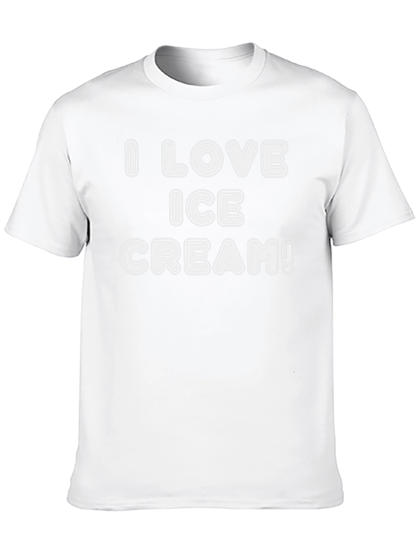 Black I Love Ice Cream! Graphic Tee - Soft Cotton Blend view 10