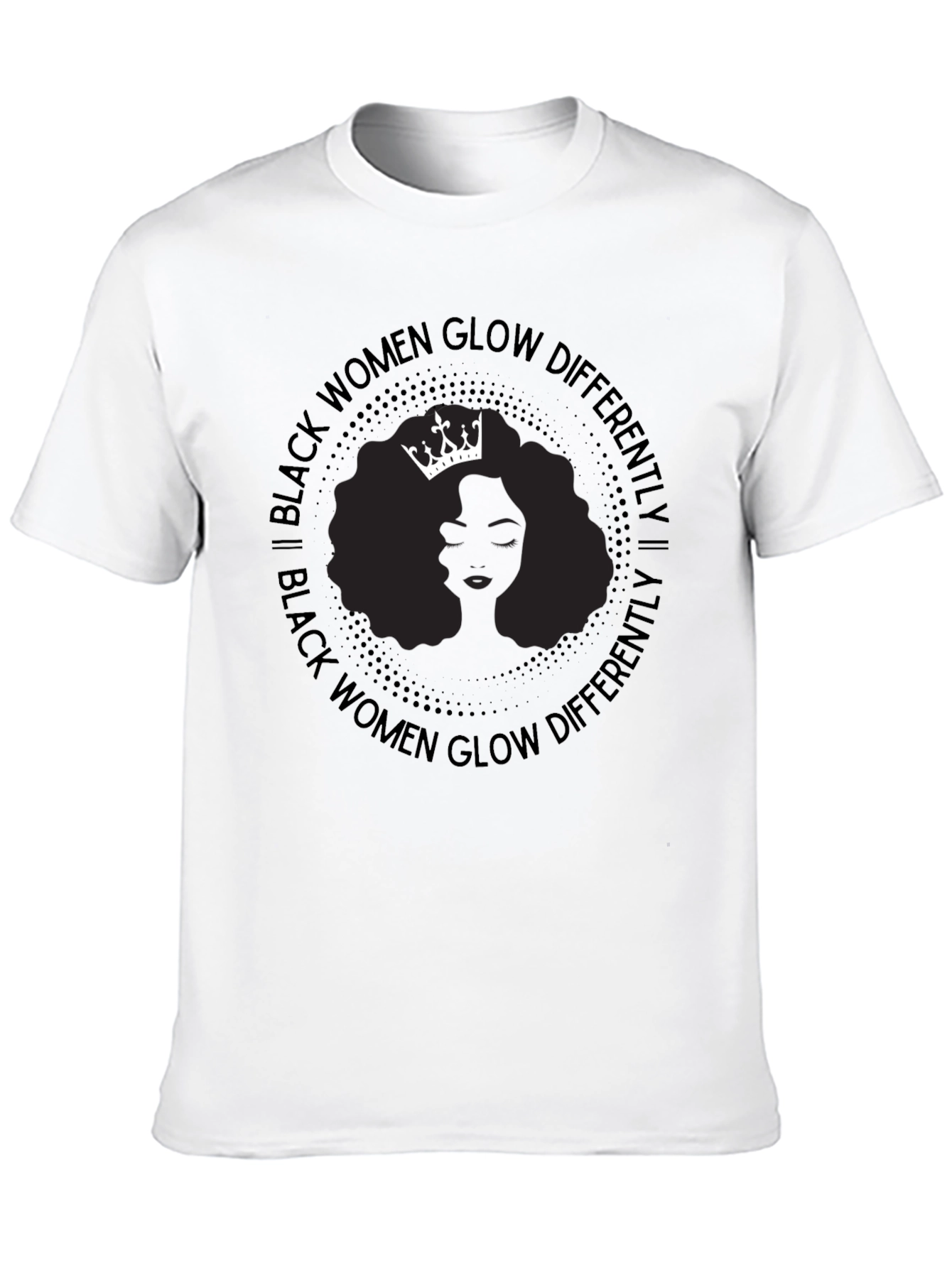 Black Black Women Glow Differently Graphic T-Shirt view 10