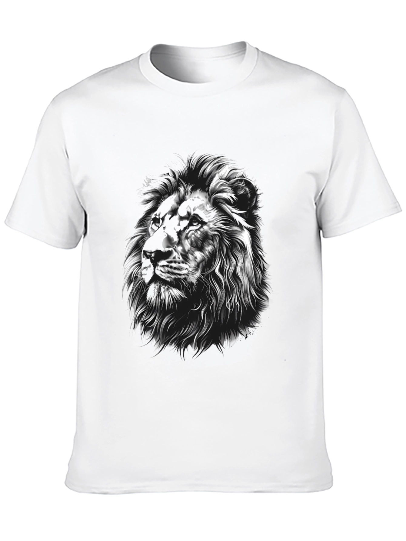 Black Lion Graphic Tee - Black Crew Neck T-Shirt view 10