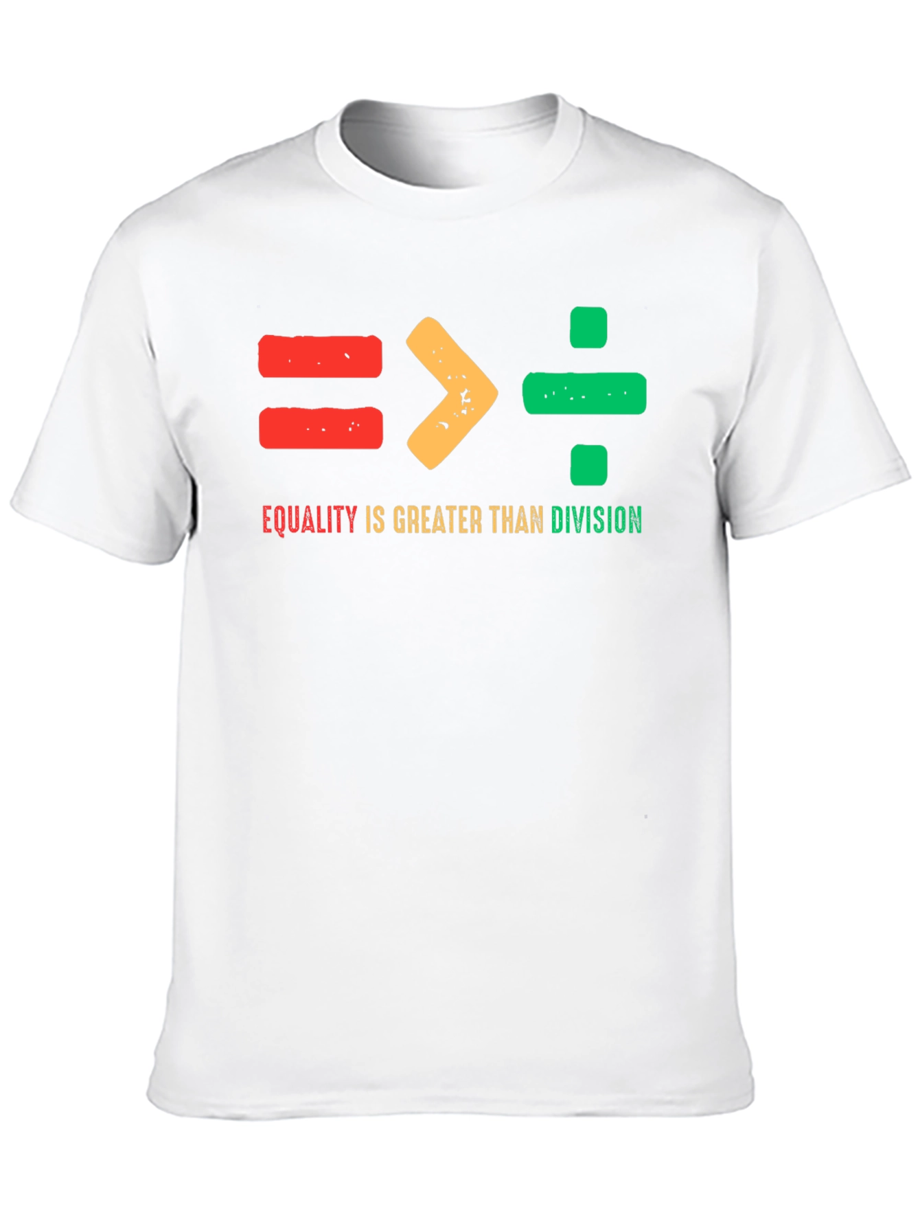 Black Equality is Greater Than Division T-Shirt view 10