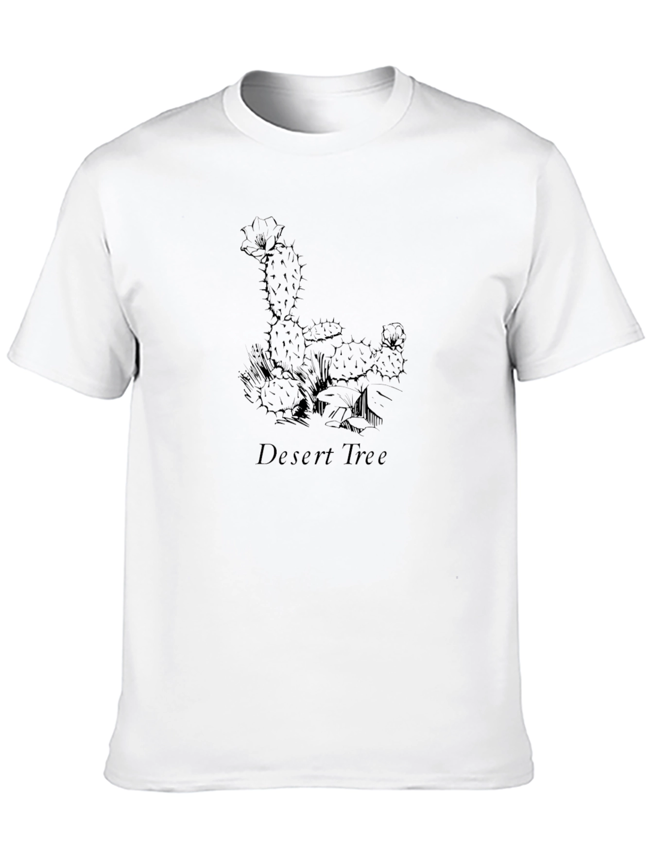 Black Desert Tree Graphic Black T-Shirt view 10