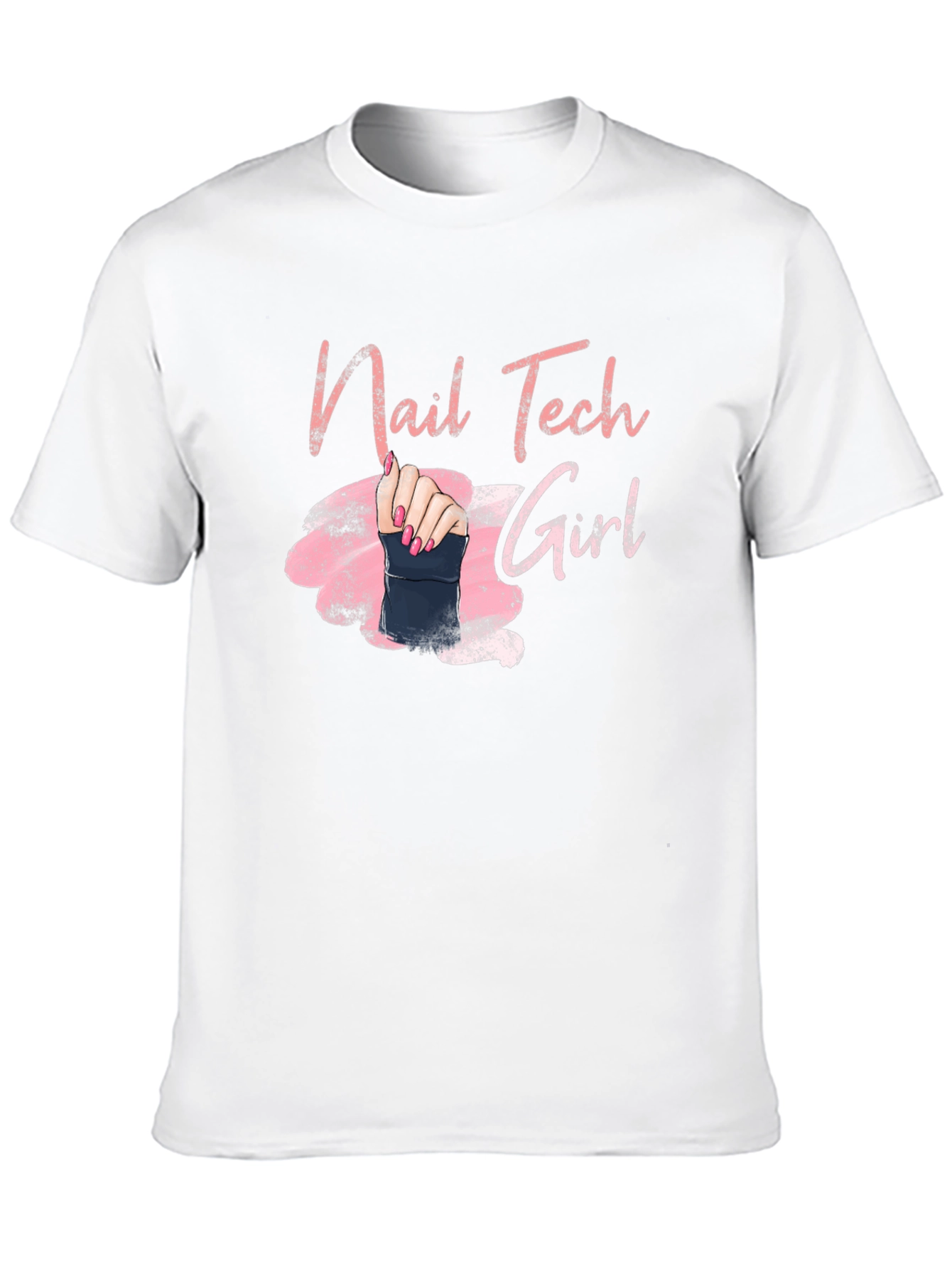 Black Nail Tech Girl Graphic Tee - Manicure Artist Shirt view 10