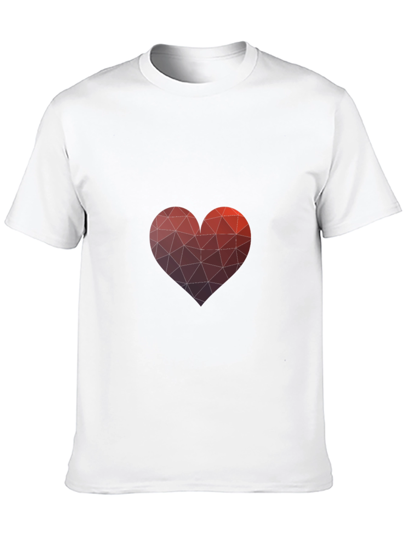 Black Geometric Heart Graphic Black T-Shirt view 10