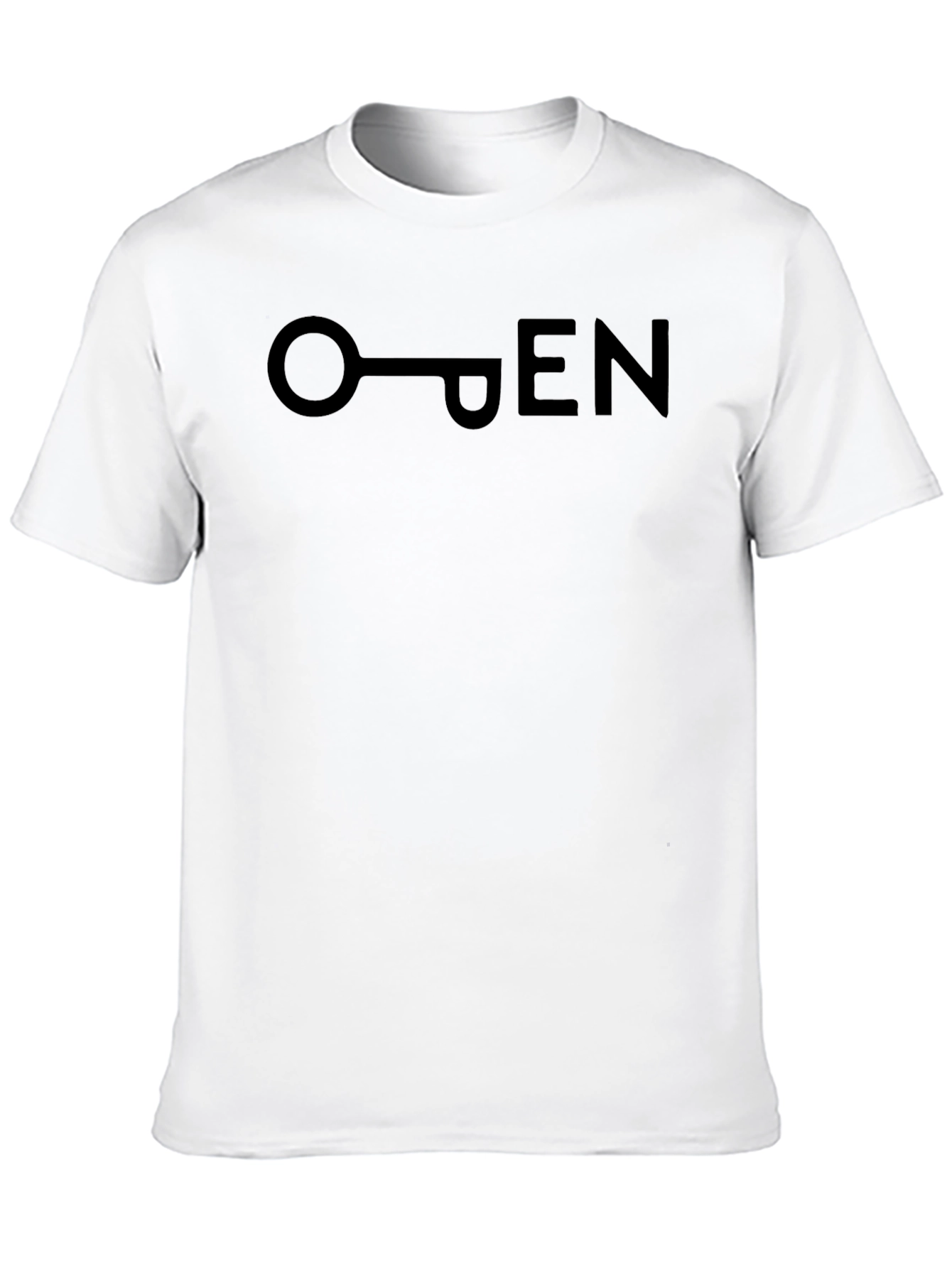 Black Open Mind T-Shirt - Unisex Crew Neck Tee view 10