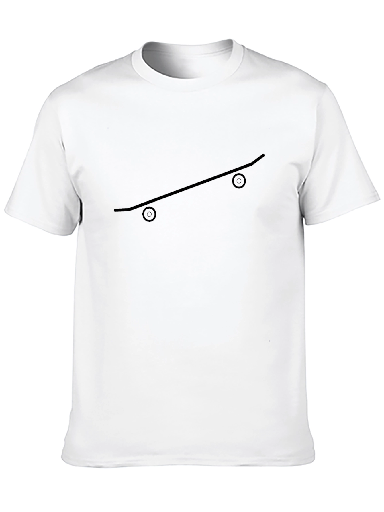 Black Minimalist Skateboard Graphic Tee - Cool Black Shirt view 10