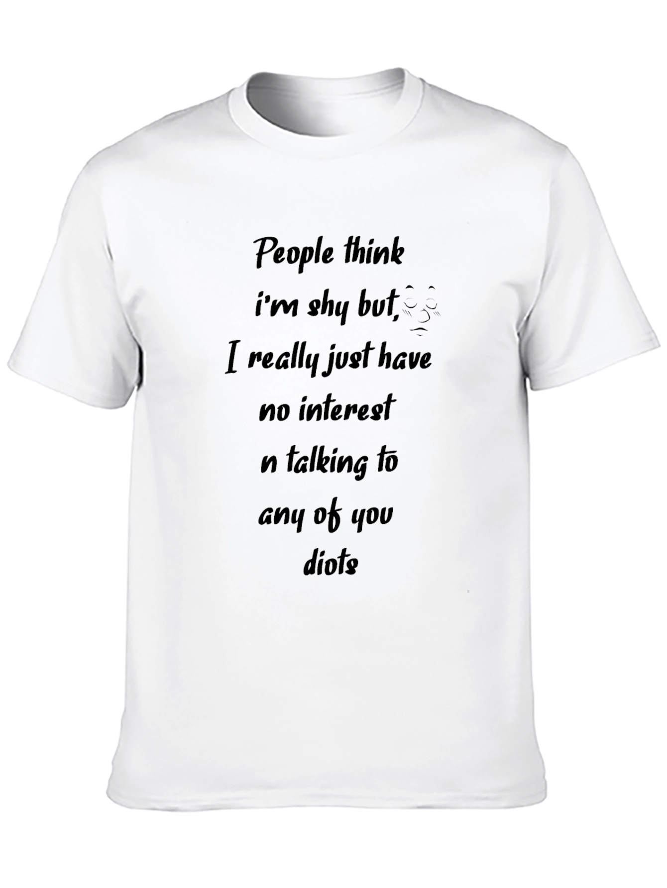 Black Funny Black T-Shirt: No Interest in Talking view 10
