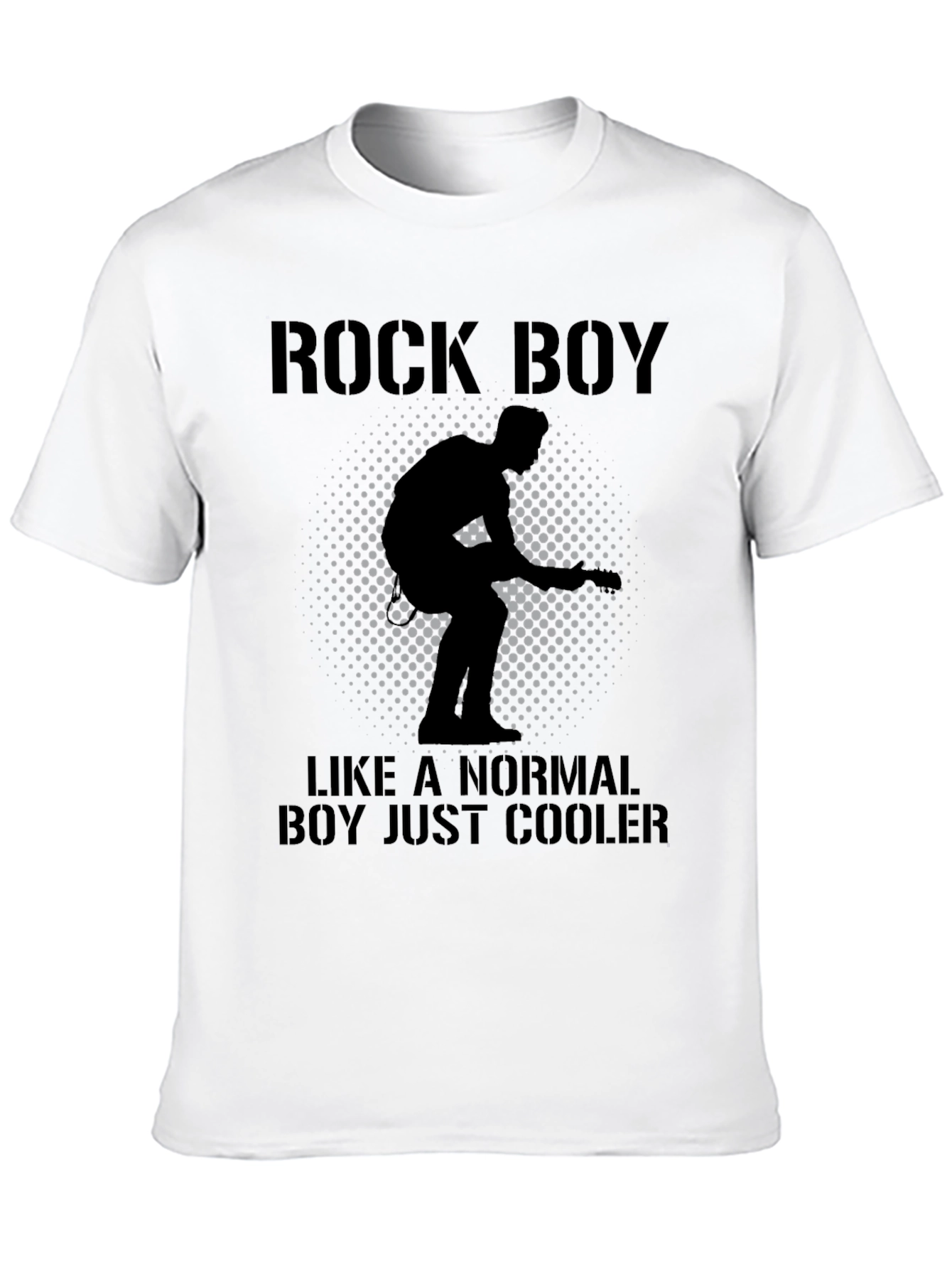 Black Rock Boy Tee - Cool Guitarist Design view 10