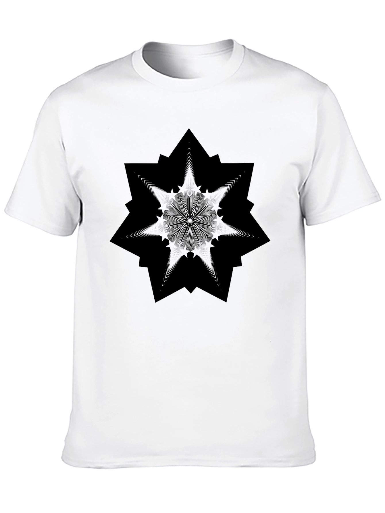 Black Black Geometric Mandala Graphic Tee view 10